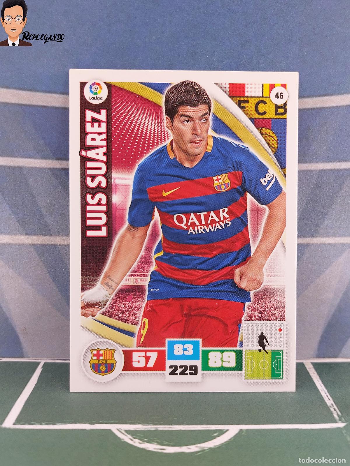 Figurine di Calcio: LUIS SU&Aacute;REZ N&ordm; 46 (F.C. BARCELONA) ADRENALYN XL 2015 2016 PANINI 15 16 TARJETA LIGA CROMO CARD FICHA