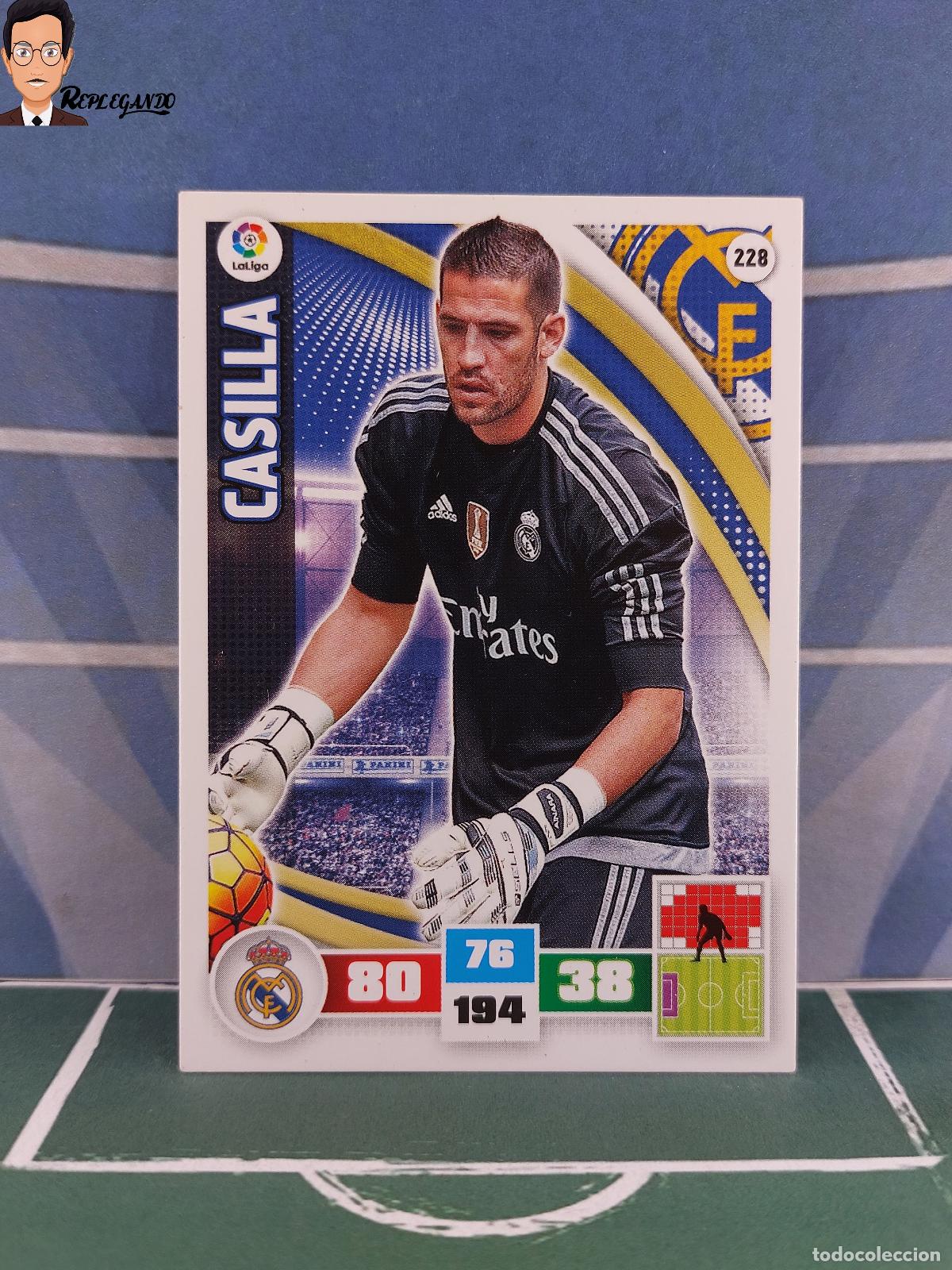 Fu&szlig;ball-Sticker: CASILLA N&ordm; 228 (REAL MADRID) ADRENALYN XL 2015 2016 PANINI 15 16 TARJETA LFP CROMO FICHA CARD F&Uacute;TBOL
