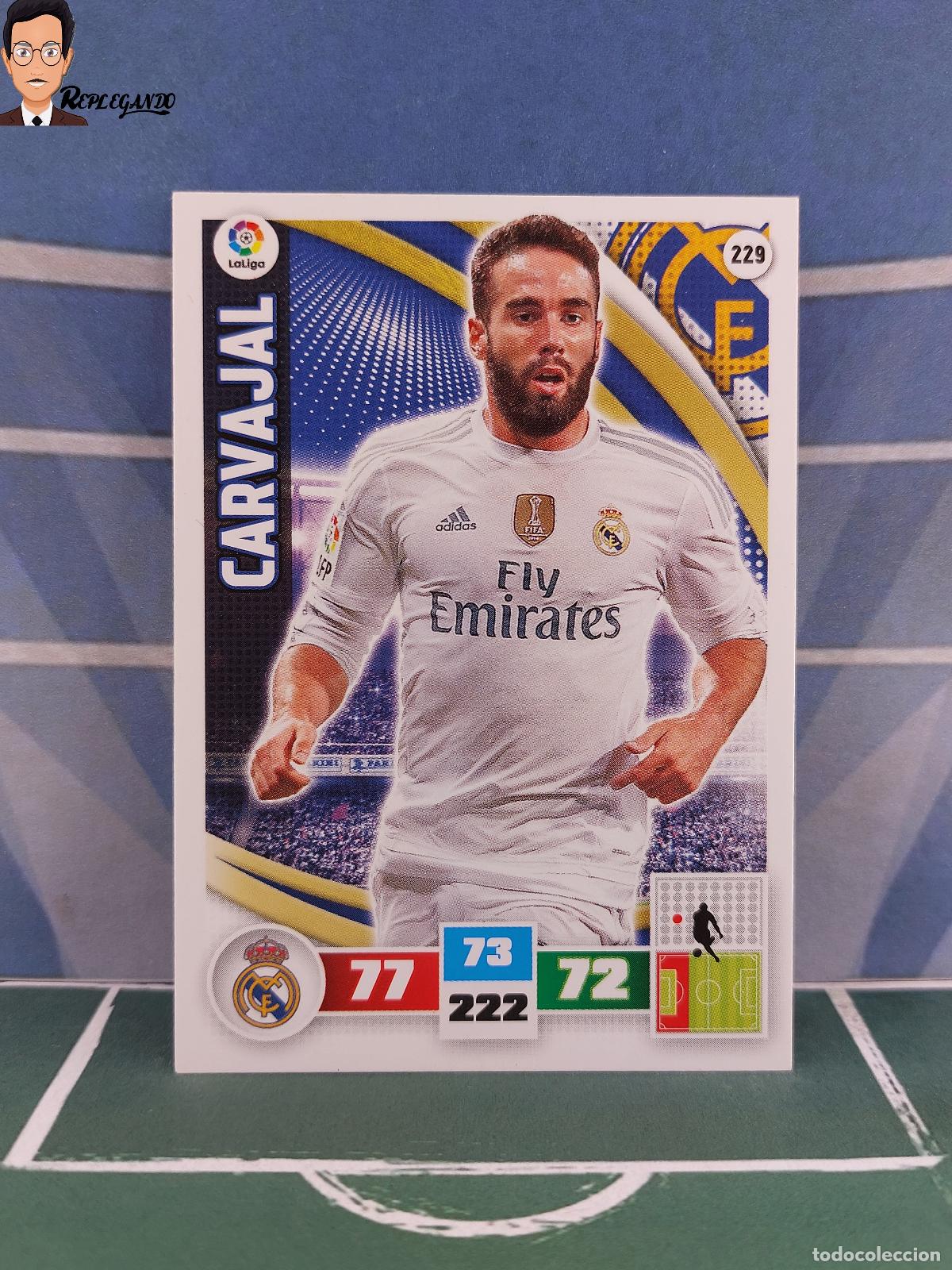 Cromos de F&uacute;tbol: CARVAJAL N&ordm; 229 (REAL MADRID) ADRENALYN XL 2015 2016 PANINI 15 16 LFP TARJETA LIGA FICHA CARD F&Uacute;TBOL