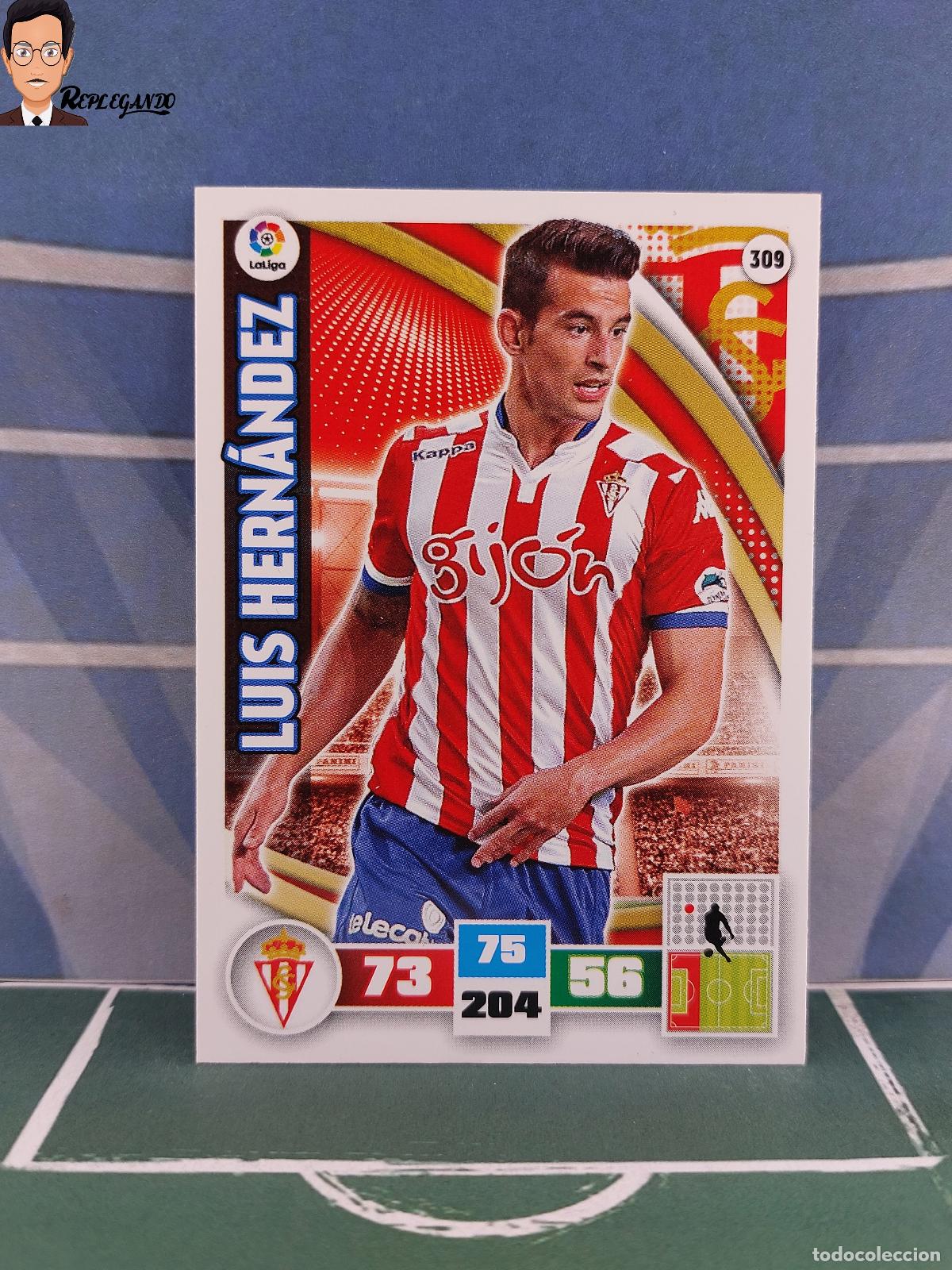 Cromos de F&uacute;tbol: LUIS HERN&Aacute;NDEZ N&ordm; 309 (SPORTING GIJ&Oacute;N) ADRENALYN XL 2015 2016 PANINI 15 16 CARD FICHA TARJETA F&Uacute;TBOL