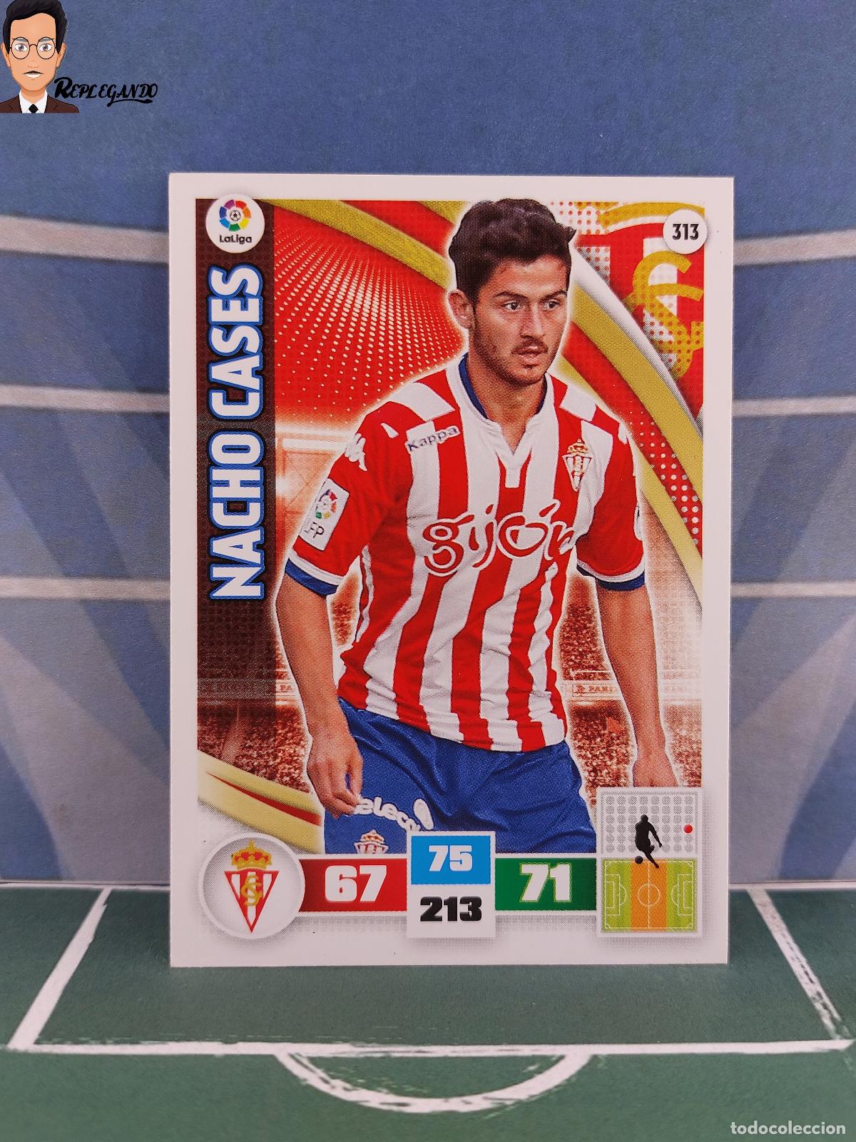 Figurine di Calcio: NACHO CASES N&ordm; 313 (SPORTING GIJ&Oacute;N) ADRENALYN XL 2015 2016 PANINI 15 16 CROMO LIGA FICHA CARD F&Uacute;TBOL
