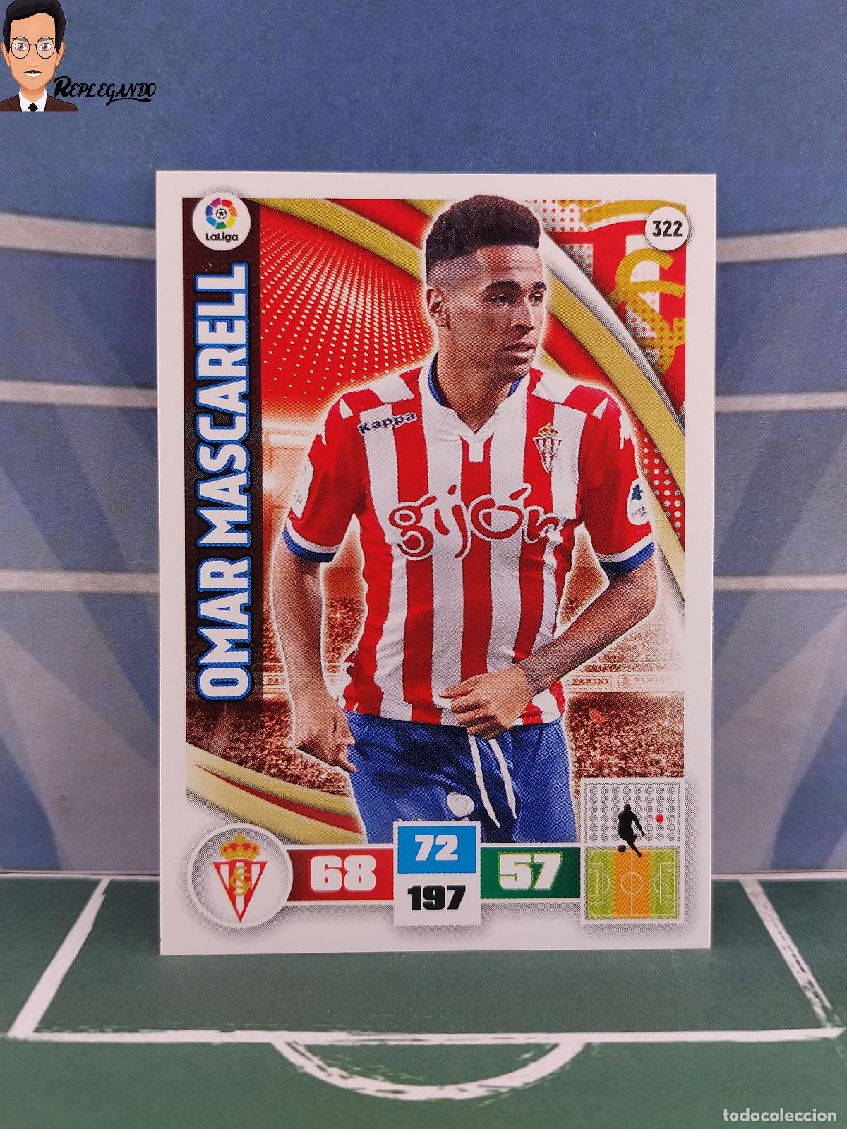 Figurine di Calcio: OMAR MASCARELL N&ordm; 322 (SPORTING GIJ&Oacute;N) ADRENALYN XL 2015 2016 PANINI 15 16 CARD FICHA TARJETA F&Uacute;TBOL