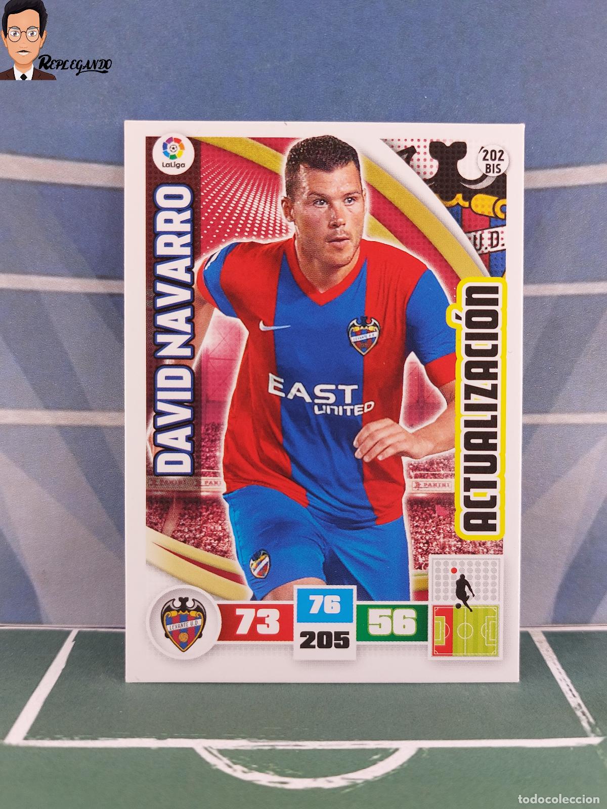 Fu&szlig;ball-Sticker: DAVID NAVARRO N&ordm; 202 BIS / ACTUALIZACI&Oacute;N (LEVANTE U.D.) ADRENALYN XL 2015 2016 PANINI 15 16 CARD LFP