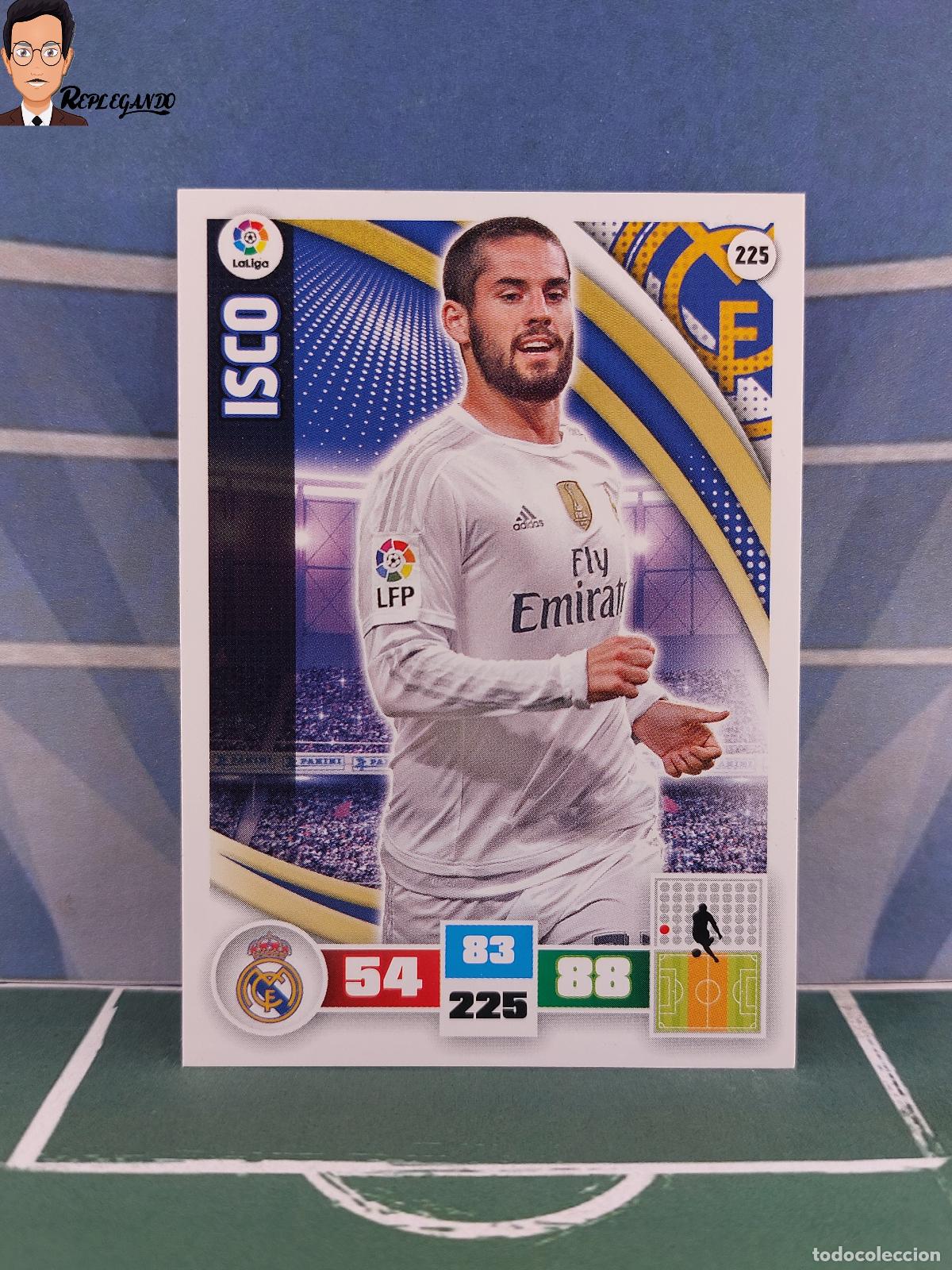 Cromos de F&uacute;tbol: ISCO N&ordm; 225 (REAL MADRID) ADRENALYN XL 2015 2016 PANINI 15 16 TARJETA TARJETA LIGA FICHA CARD F&Uacute;TBOL