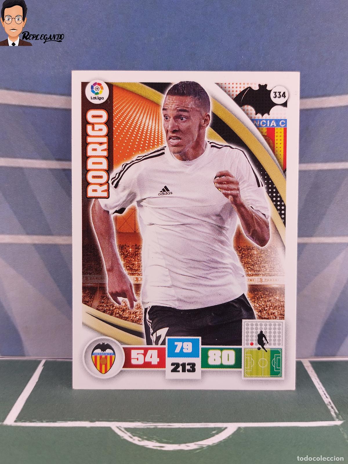 Cromos de F&uacute;tbol: RODRIGO N&ordm; 334 (VALENCIA C.F.) ADRENALYN XL 2015 2016 PANINI 15 16 LFP TARJETA LIGA CROMO CARD FICHA