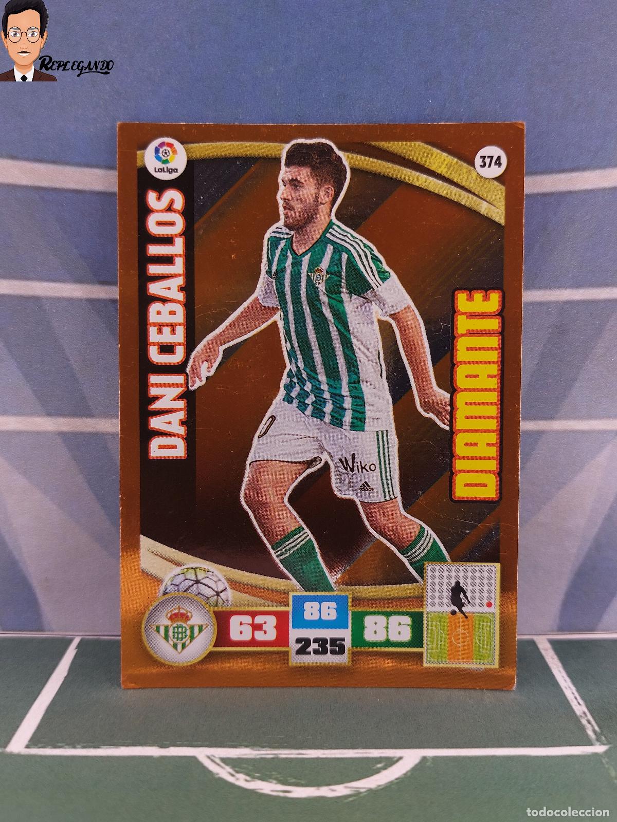 Fu&szlig;ball-Sticker: DANI CEBALLOS N&ordm; 374 / DIAMANTE (REAL BETIS) ADRENALYN XL 2015 2016 PANINI 15 16 CARD TARJETA F&Uacute;TBOL