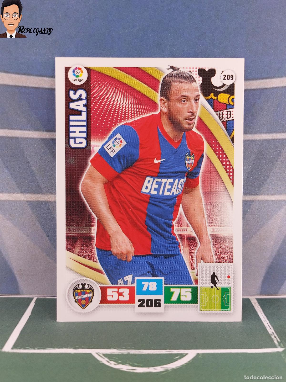Fu&szlig;ball-Sticker: GHILAS N&ordm; 209 (LEVANTE U.D.) ADRENALYN XL 2015 2016 PANINI 15 16 TARJETA LFP CROMO FICHA CARD F&Uacute;TBOL