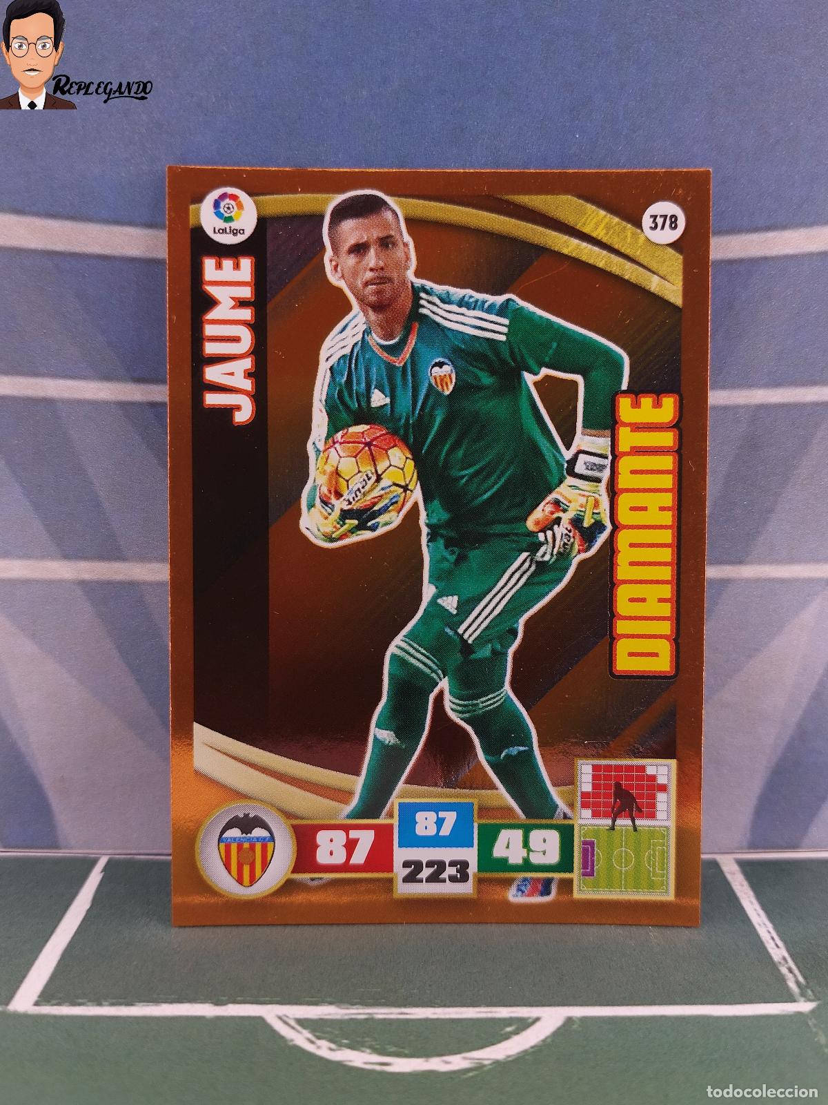 Fu&szlig;ball-Sticker: JAUME N&ordm; 378 / DIAMANTE (VALENCIA C.F.) ADRENALYN XL 2015 2016 PANINI 15 16 CROMO CARD FICHA TARJETA