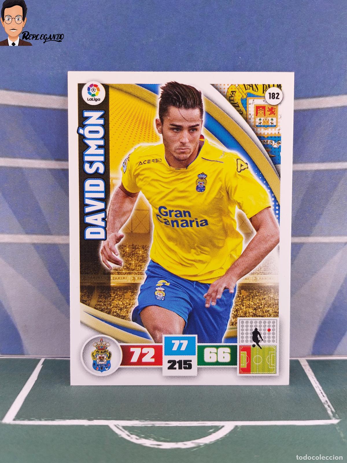 Fu&szlig;ball-Sticker: DAVID SIM&Oacute;N N&ordm; 182 (UD LAS PALMAS) ADRENALYN XL 2015 2016 PANINI 15 16 TARJETA LIGA CROMO CARD FICHA