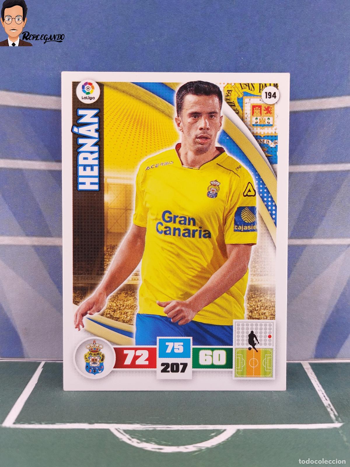 Figurine di Calcio: HERN&Aacute;N N&ordm; 194 (UD LAS PALMAS) ADRENALYN XL 2015 2016 PANINI 15 16 LFP TARJETA LIGA FICHA CARD F&Uacute;TBOL