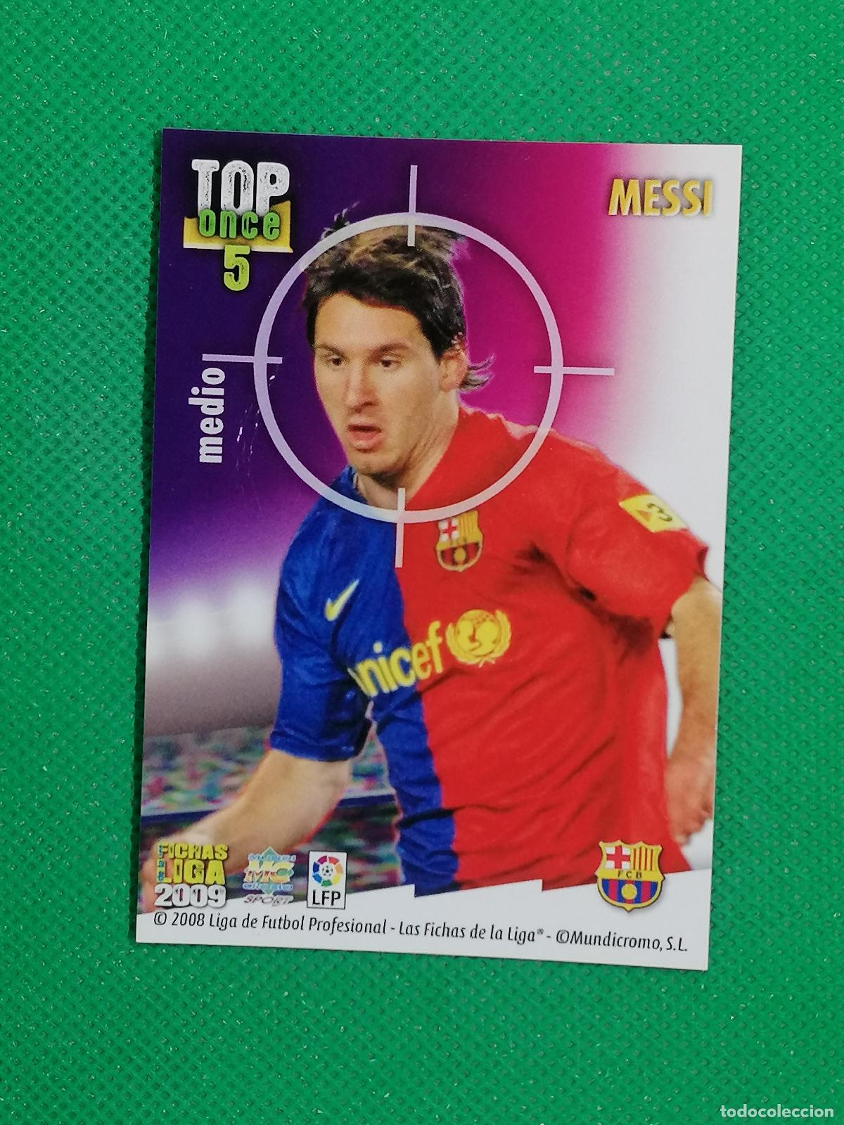 Cromos de Futebol: 660 MESSI BARCELONA TOP ONCE 5 ⚽ FICHAS LIGA MUNDICROMO 08 09 2008 2009 ⚽