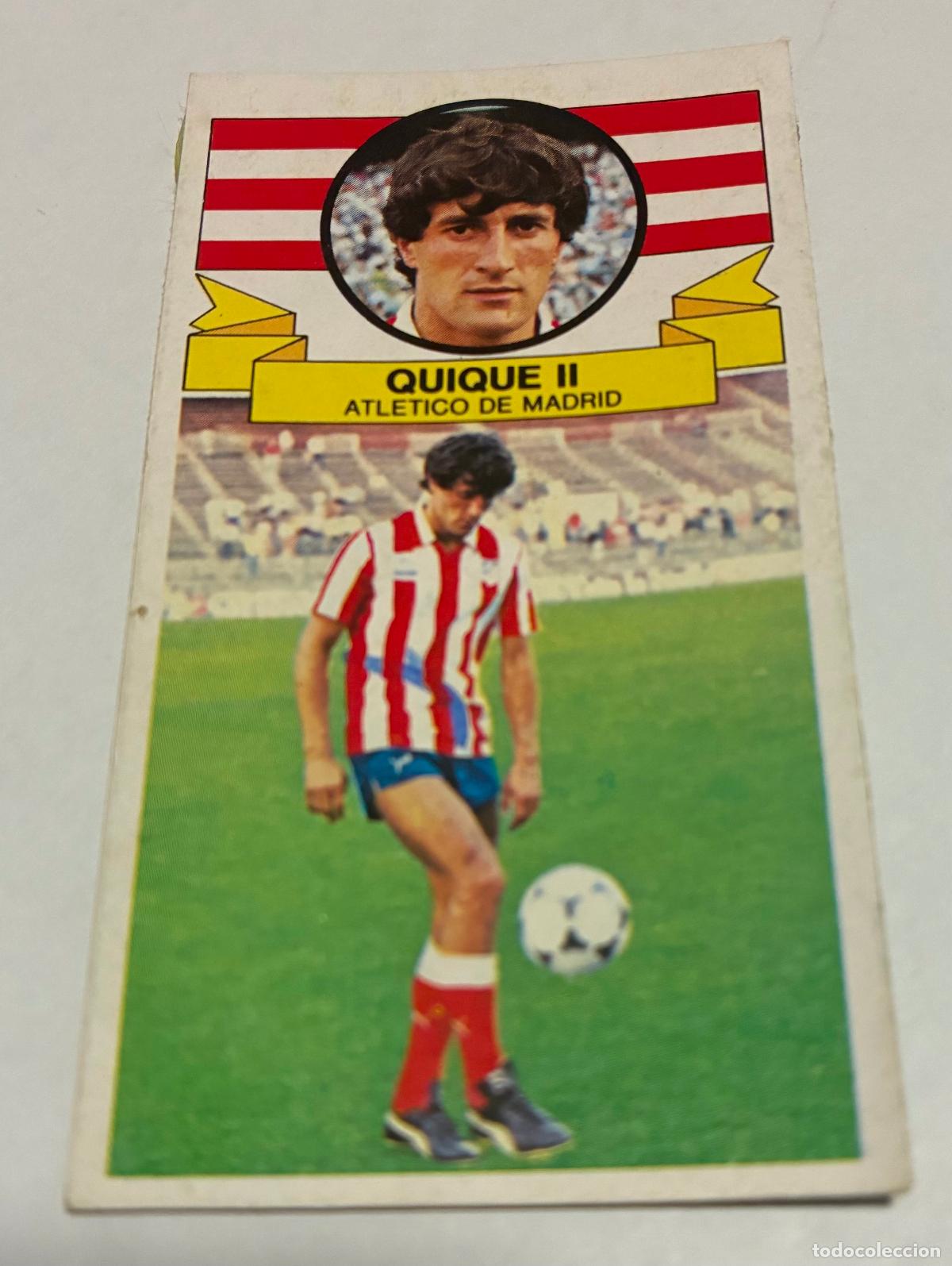 Football Stickers: CROMO FUTBOL ESTE 1985-1986, 85-86 FICHAJE NUMERO 15, QUIQUE II, DOS VERSIONES, ERROR IMPRESION