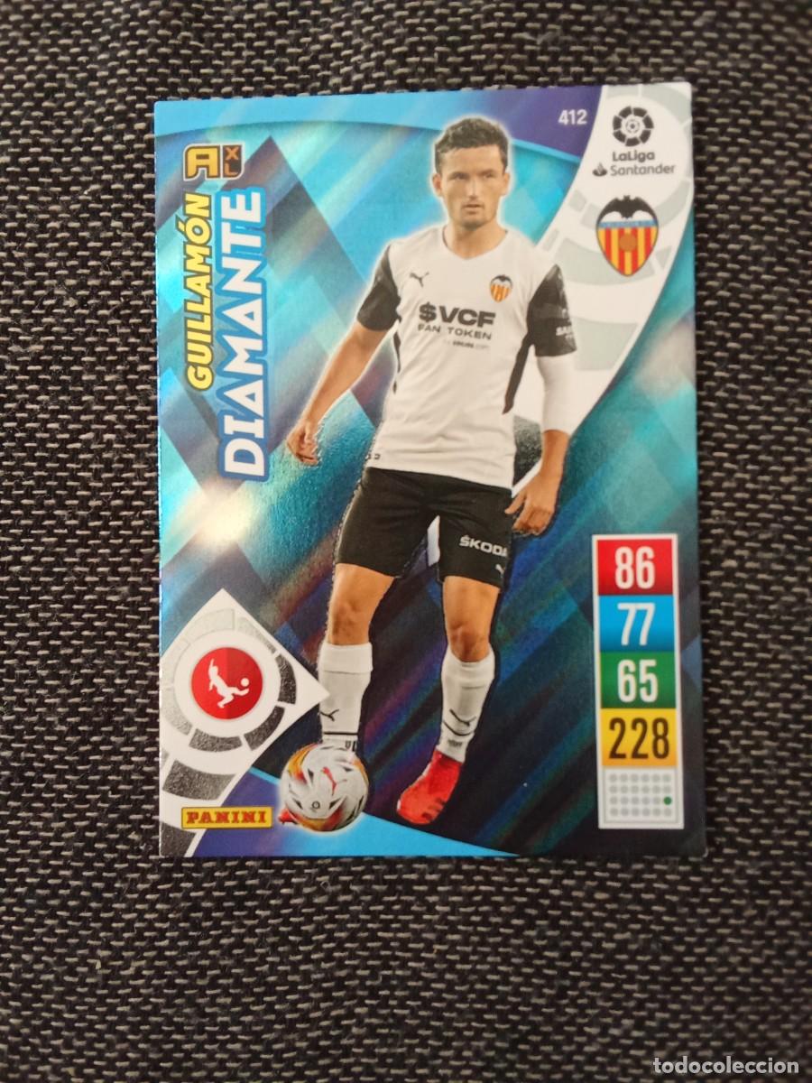 Fu&szlig;ball-Sticker: 412 guillamon valencia diamante ADRENALYN 2021-22