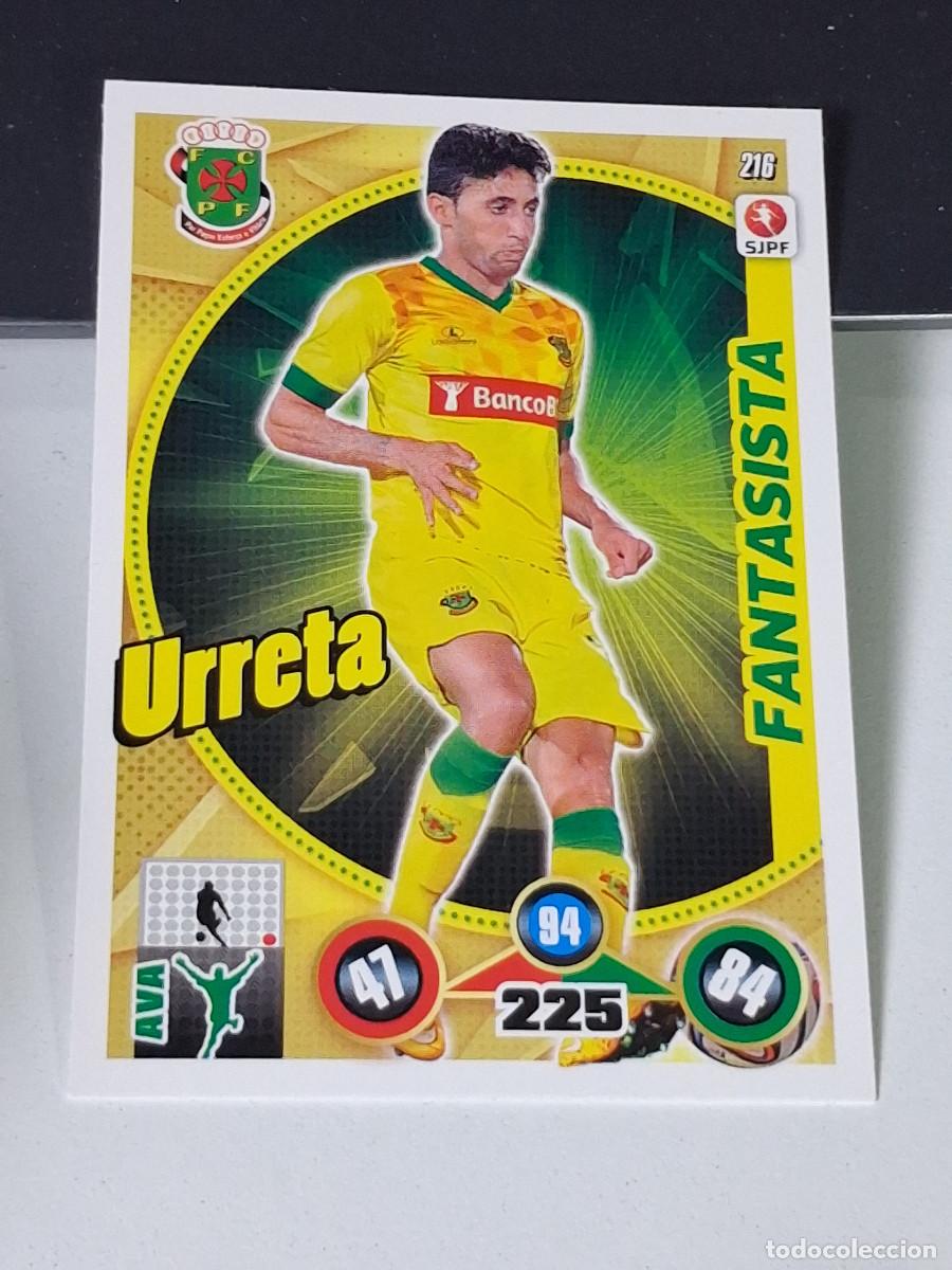 Cromos de f&uacute;tbol: 216 URRETA PA&Ccedil;OS DE FERREIRA FUTBOL PANINI LIGA PORTUGAL 14-15 FUTEBOL ADRENALYN 2014-2015