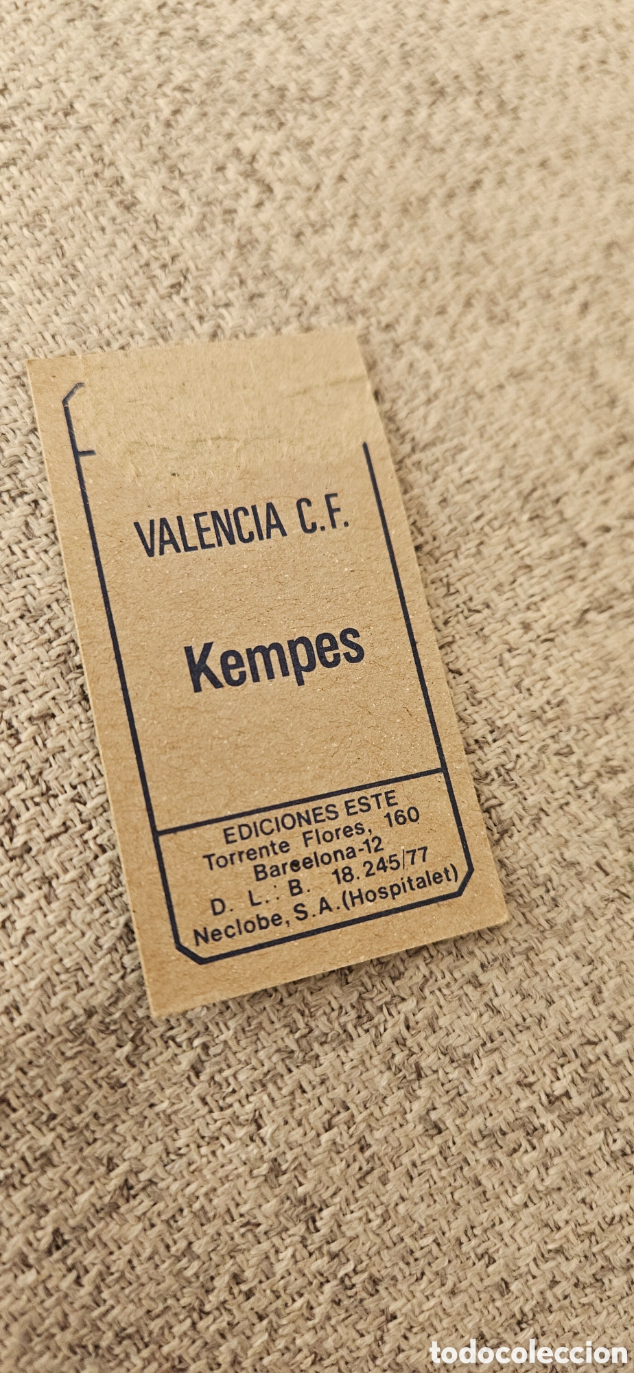 Cromos de f&uacute;tbol: Error kempes 1977 1978 77 78 Valencia - Foto 2