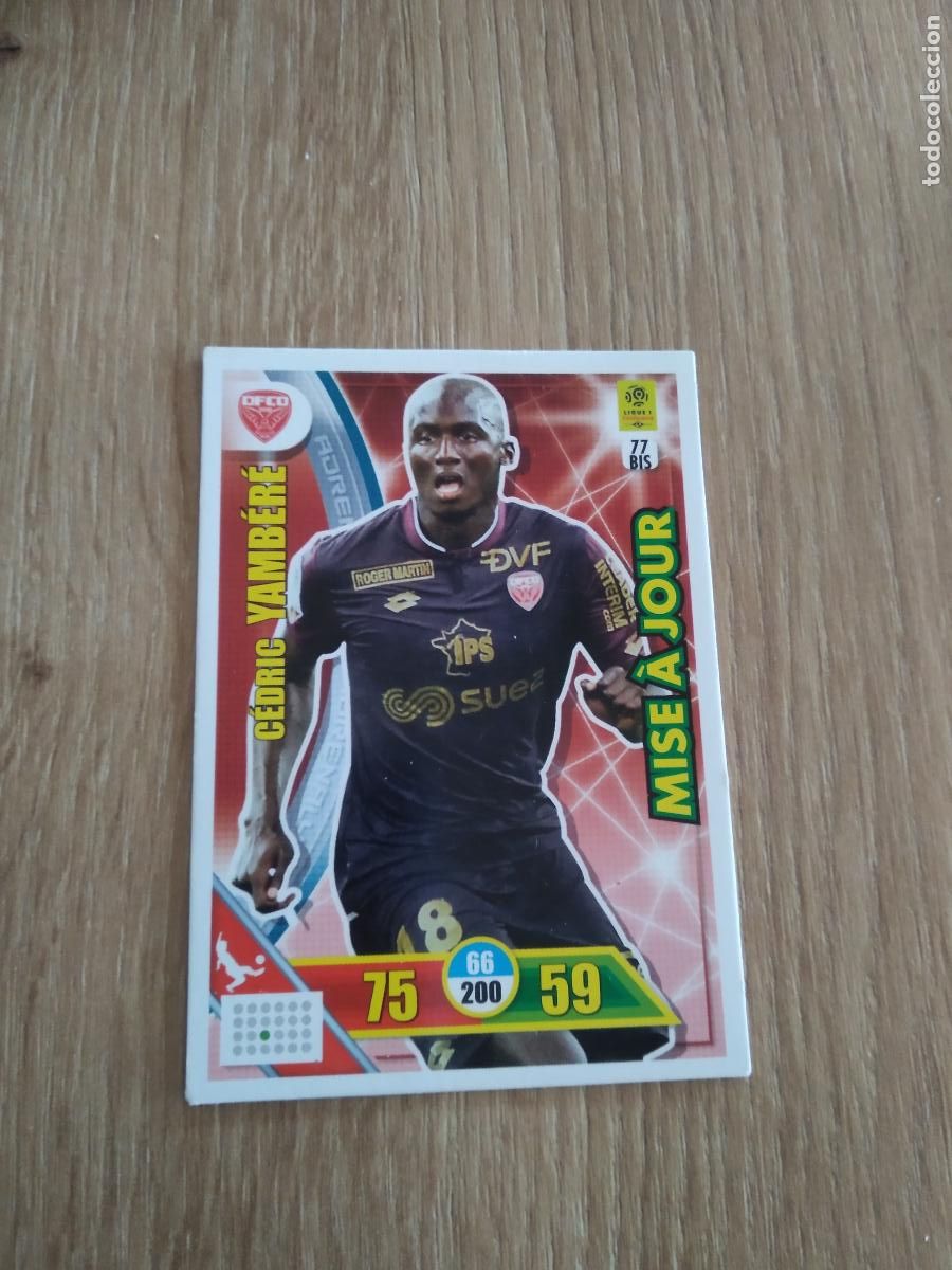 Cromos de Futebol: 77 BIS CEDRIC YAMBERE DIJON CROMO FUTBOL PANINI LIGA FRANCIA 2017-2018 FOOT ADRENALYN LIGUE 1 17-18