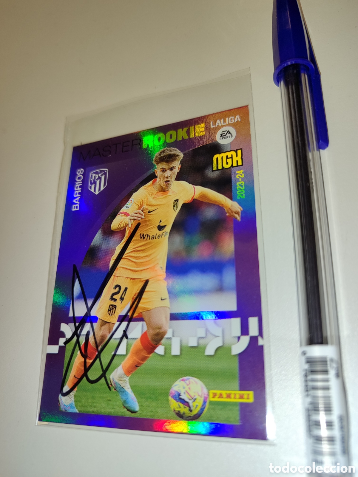 Cromos de F&uacute;tbol: Card Barrios Rookie Firmado Megacraks 23-24