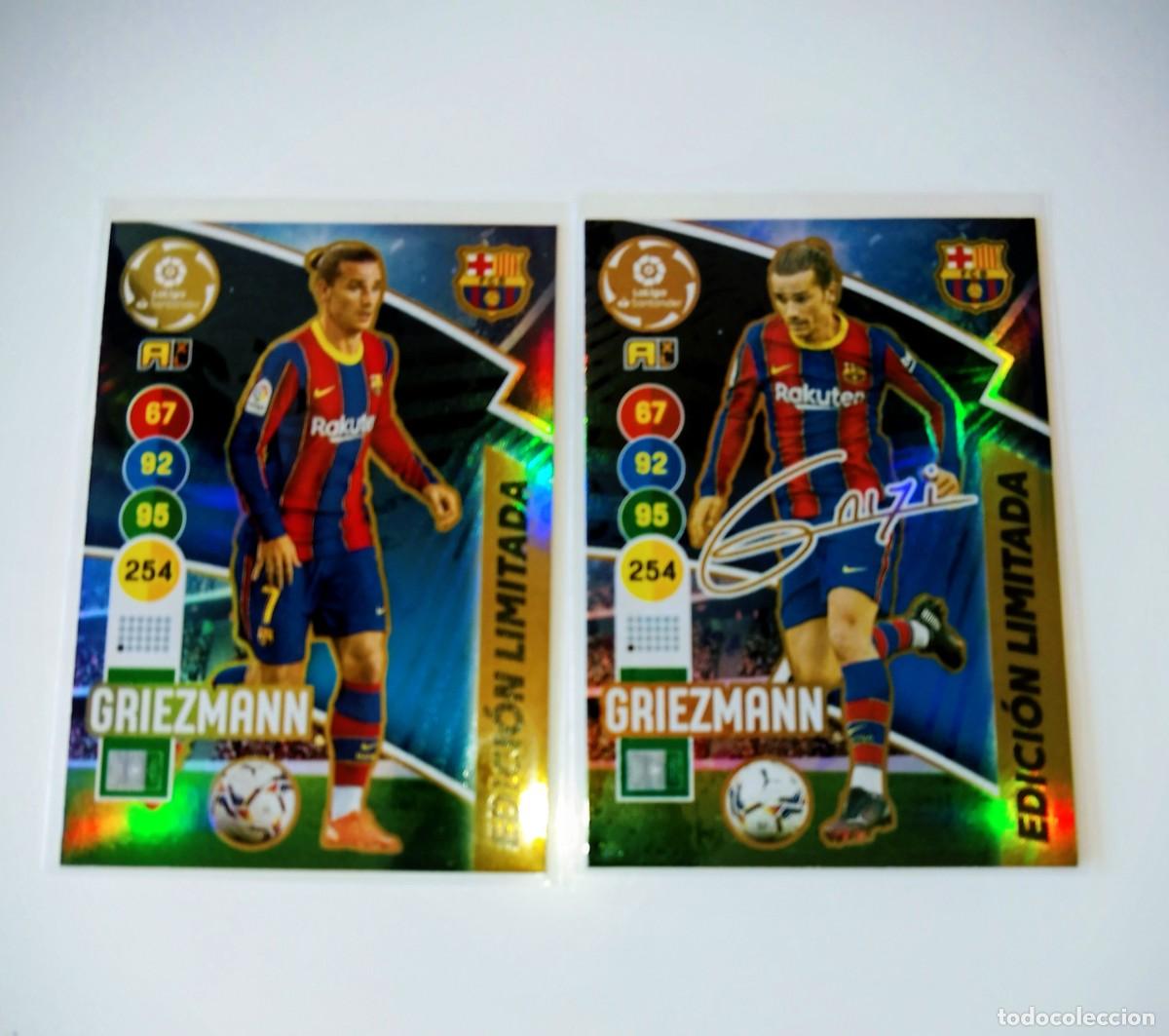Cromos de F&uacute;tbol: ADRENALYN 2020/2021 GRIEZMANN ( CON Y SIN FIRMA ) -( EDICI&Oacute;N LIMITADA ) - DE SOBRE PREMIUM