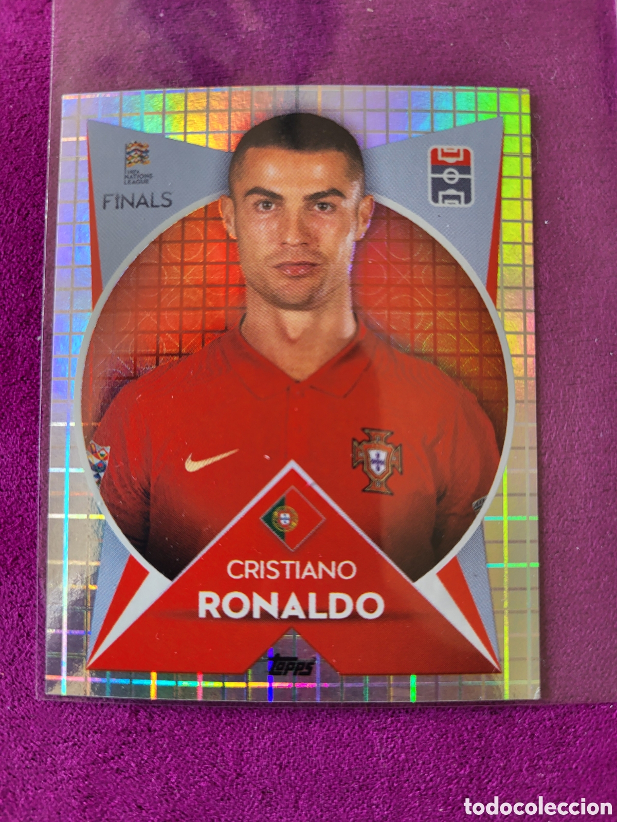 Cromos de F&uacute;tbol: 70 Cristiano Ronaldo [Sticker] / Road to Finals Topps UNL 2022