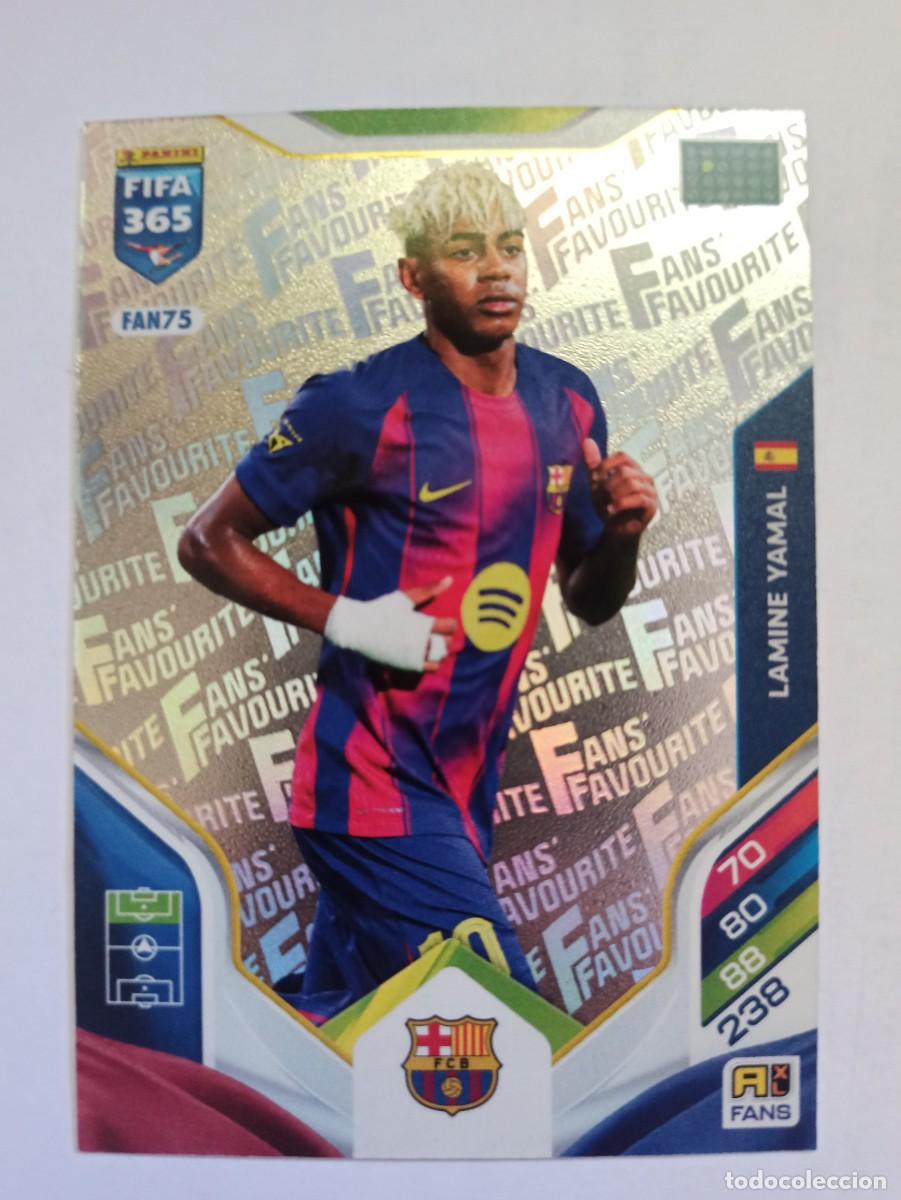 Cromos de F&uacute;tbol: CARD FAN75 FANS FAVOURITE LAMINE YAMAL BARCELONA BAR&Ccedil;A - ADRENALYN FIFA 365 2025 2026 25 26 PANINI