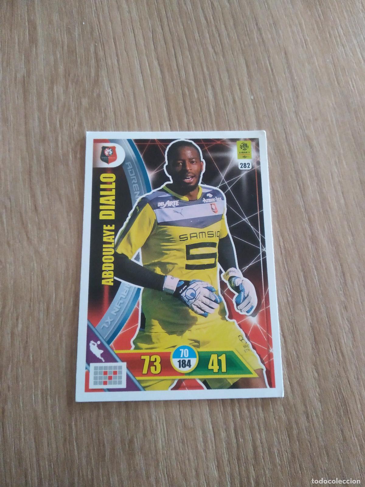 Cromos de F&uacute;tbol: 282 DIALLO STADE RENNAIS CROMO FUTBOL PANINI LIGA FRANCIA 2017-2018 FOOT ADRENALYN LIGUE 1 17-18