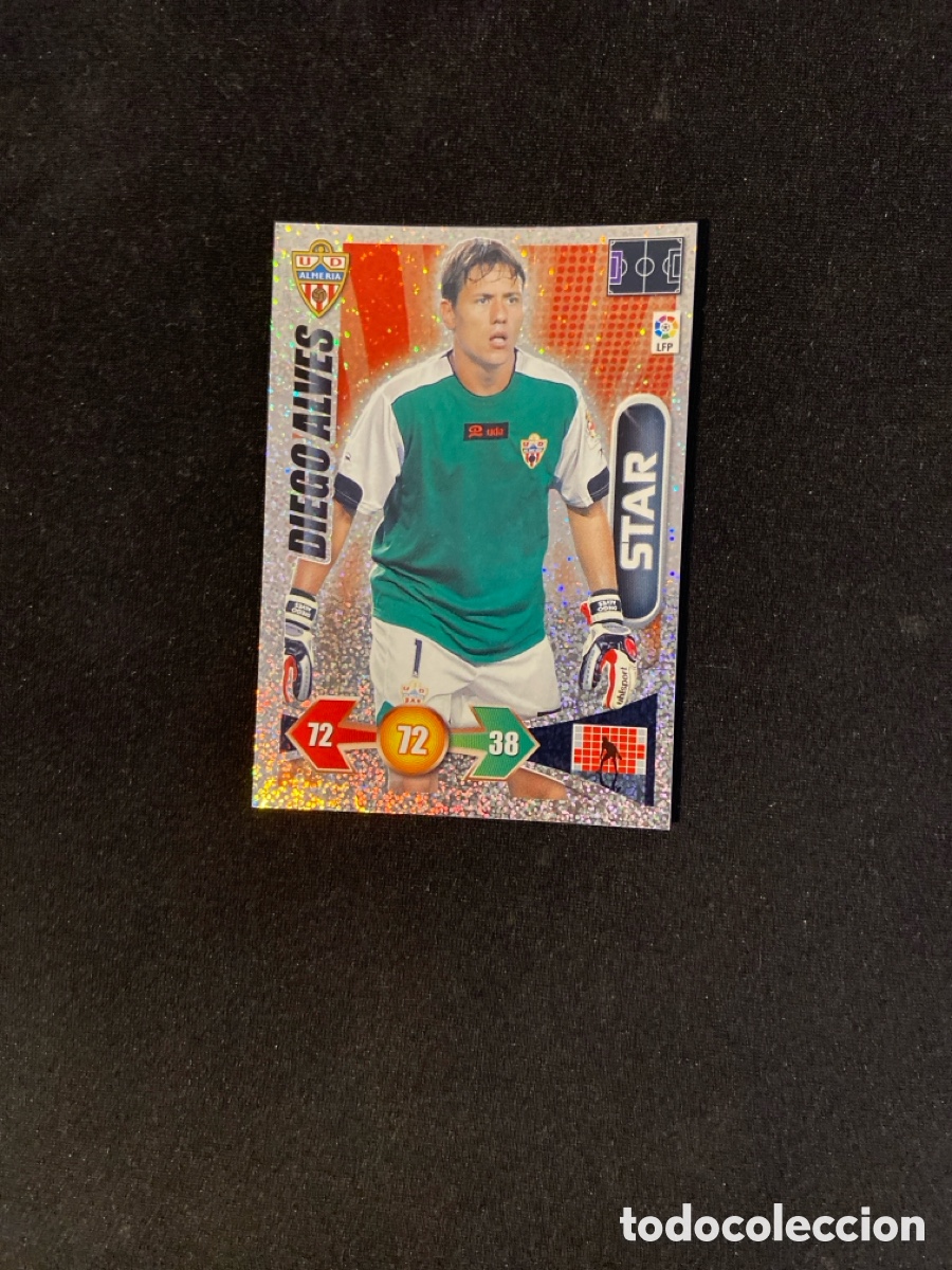 Figurine di Calcio: DIEGO ALVES 1 STAR (ALMERIA) (BRILLANTINA GRUESA) ADRENALYN PANINI 2009-2010 09 10 CROMO CARTA A-6