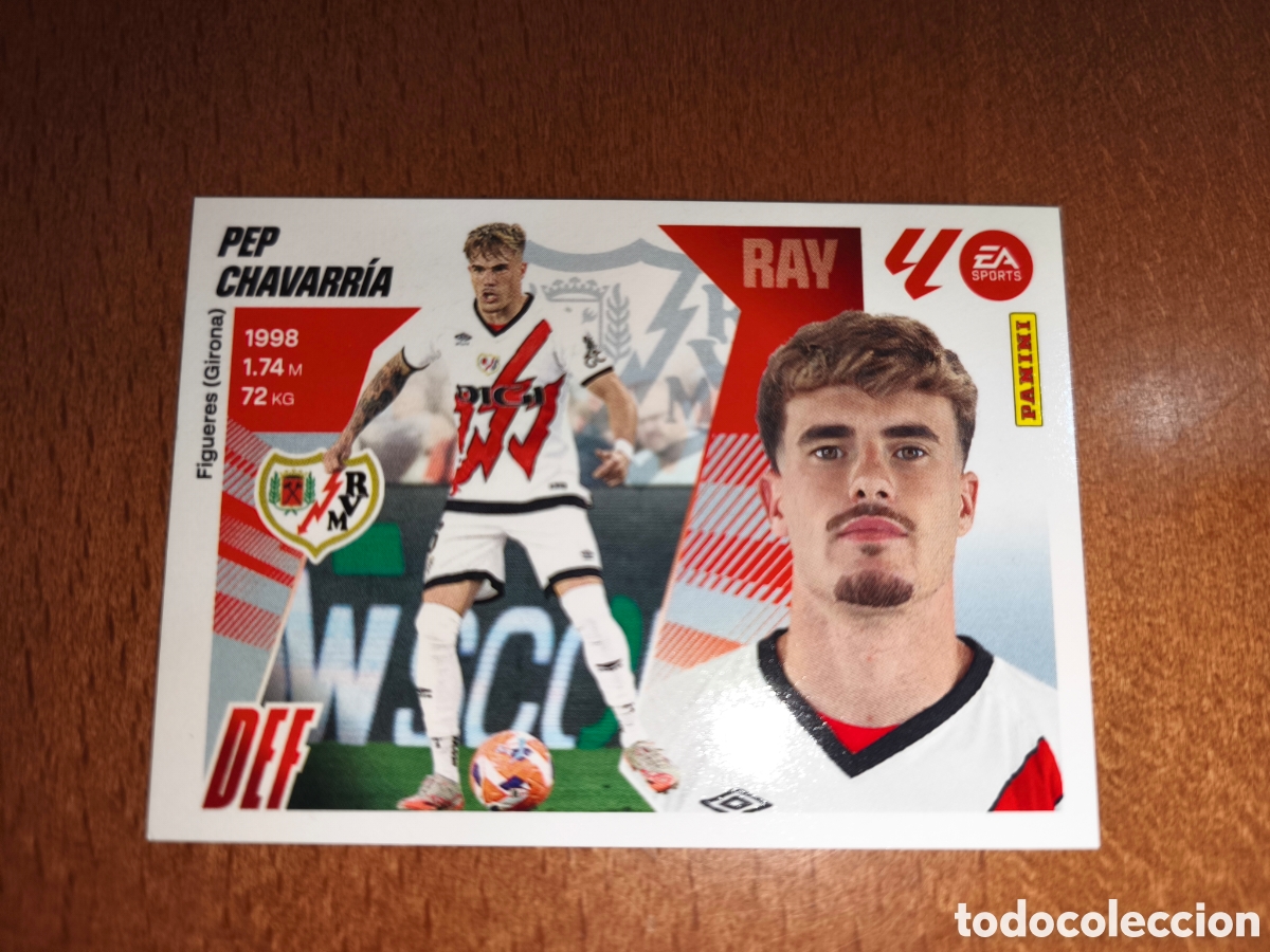 Cromos de F&uacute;tbol: Pep Chavarr&iacute;a n&deg;10 liga este 25/26 Rayo Vallecano