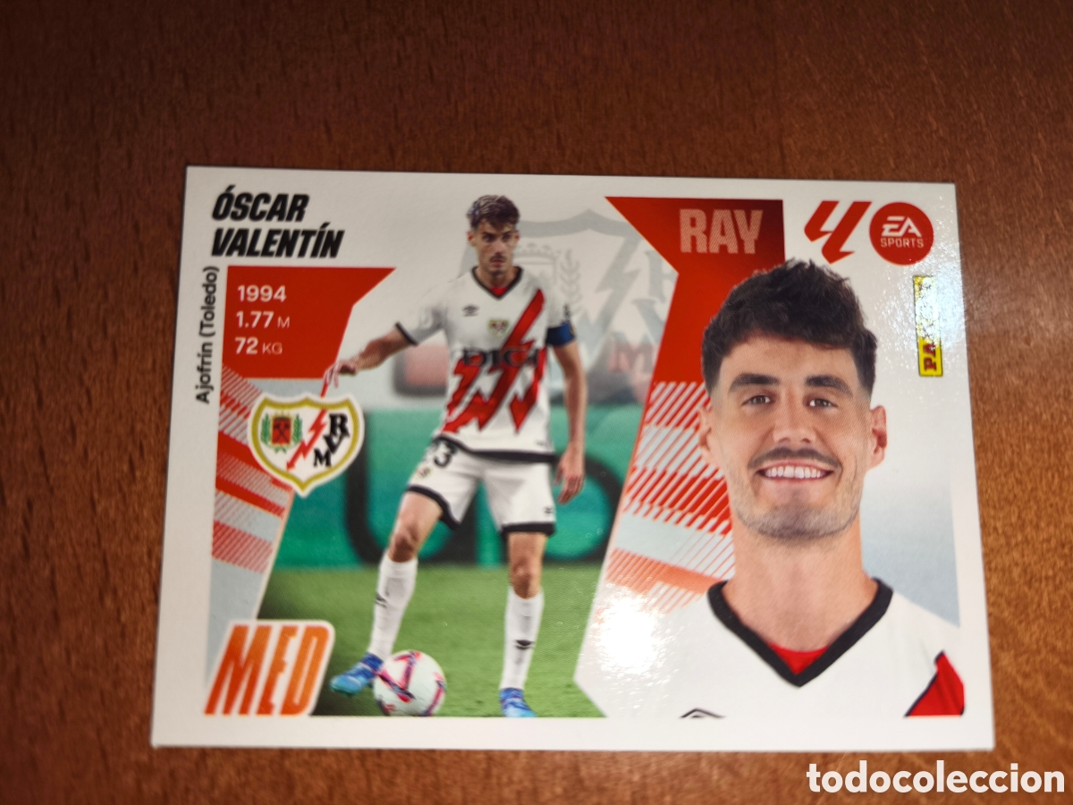 Cromos de F&uacute;tbol: &Oacute;scar Valent&iacute;n n&deg;12 liga este 25/26 Rayo Vallecano