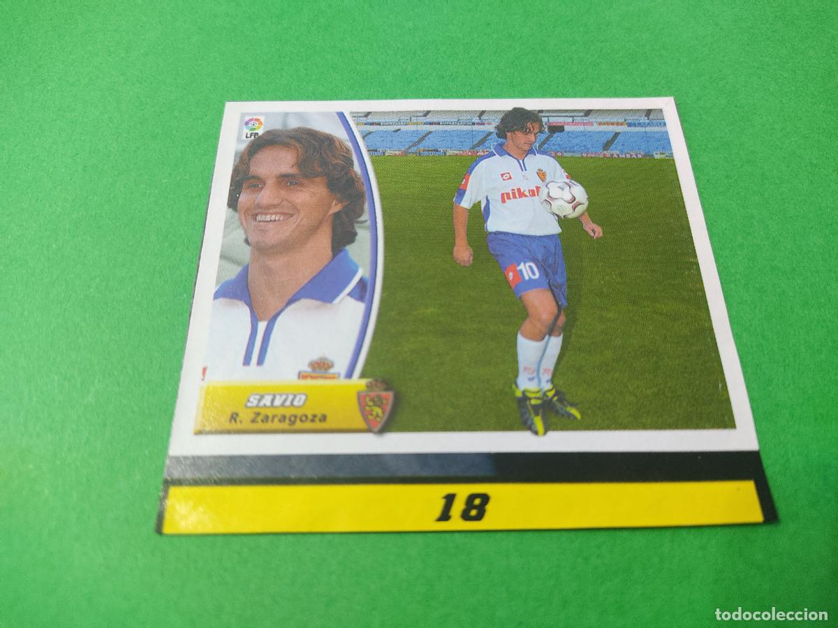 Cromos de F&uacute;tbol: CROMO F&Uacute;TBOL SAVIO REAL ZARAGOZA RECORTADO FICHAJE N&ordm; 18 LIGA ESTE 2003-2004/03-04