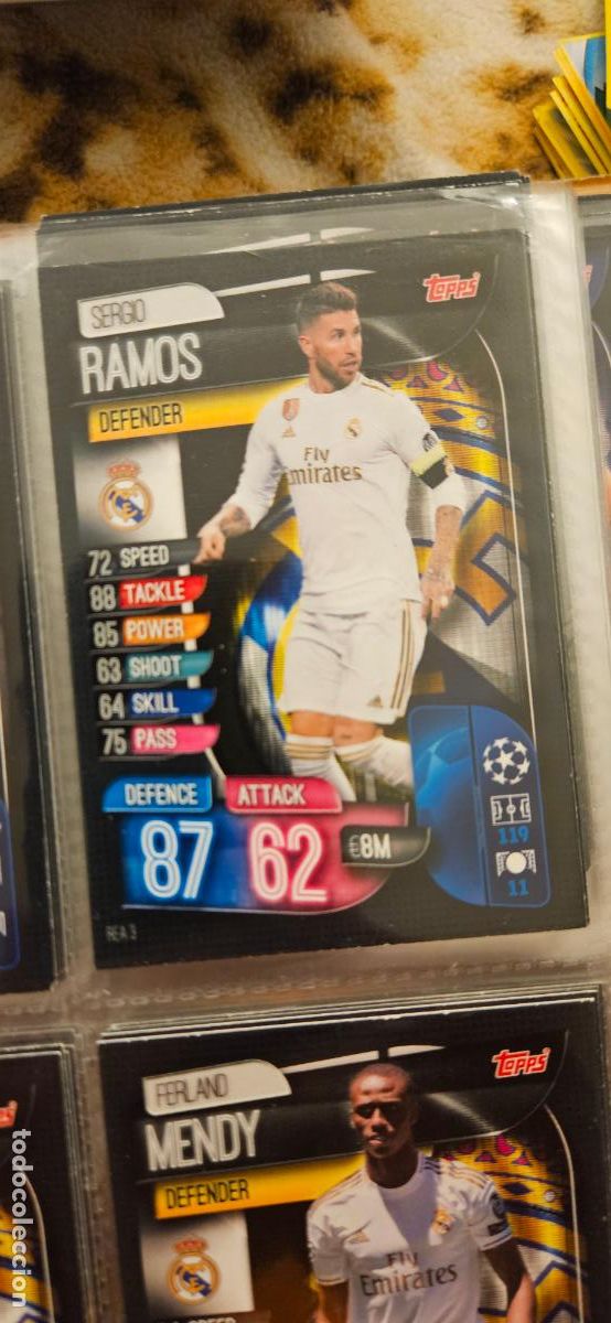 Cromos de F&uacute;tbol: 3 sergio ramos real madrid match attax champions league topps 2019 2020 19 20 trading card