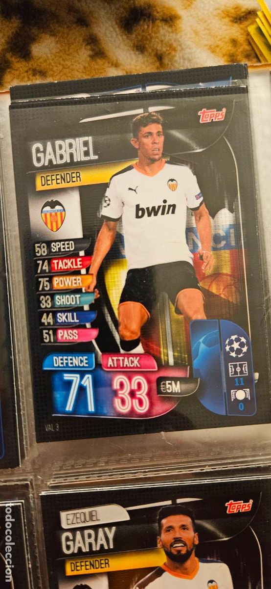Fu&szlig;ball-Sticker: 3 grabiel valencia match attax champions league topps 2019 2020 19 20 trading card