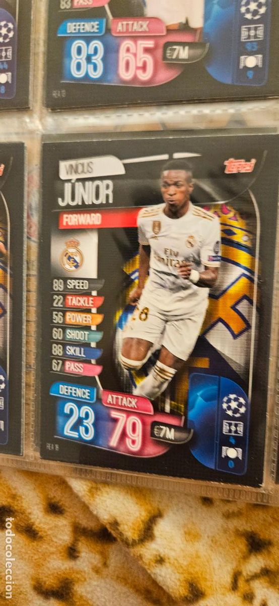 Fu&szlig;ball-Sticker: vinicius real madrid match attax champions league topps 2019 2020 19 20 trading card