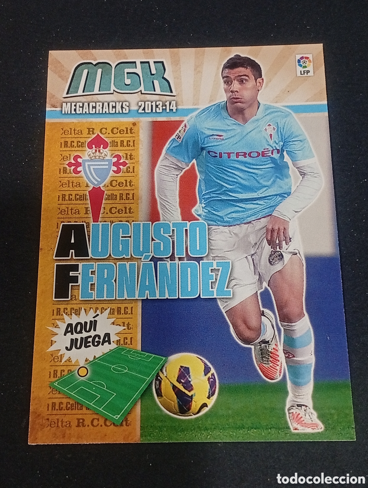 Fu&szlig;ball-Sticker: 104 AUGUSTO FERNANDEZ CELTA DE VIGO MEGACRACKS 2013 2014 13 14 CROMOS CARDS PANINI ADRENALYN TOPPS