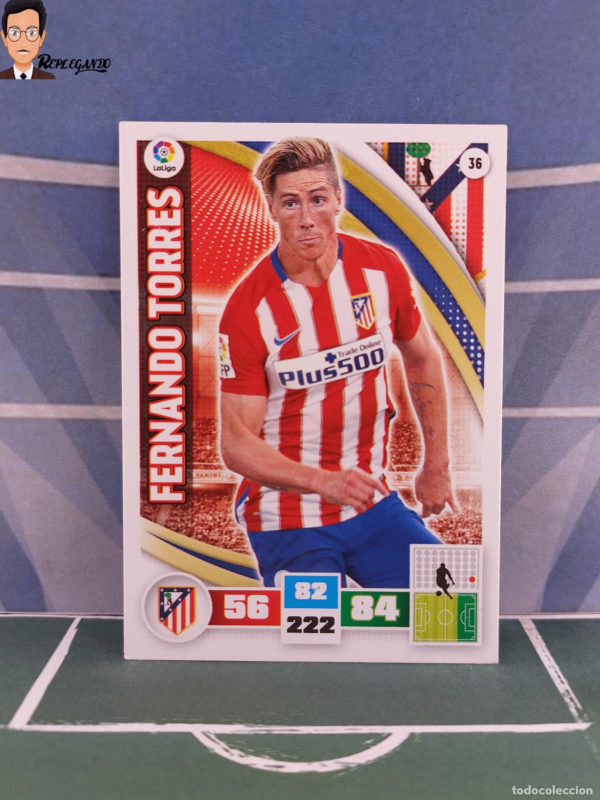 Fu&szlig;ball-Sticker: FERNANDO TORRES N&ordm; 36 (ATL&Eacute;TICO MADRID) ADRENALYN XL 2015 2016 PANINI 15 16 CROMO CARD FICHA TARJETA