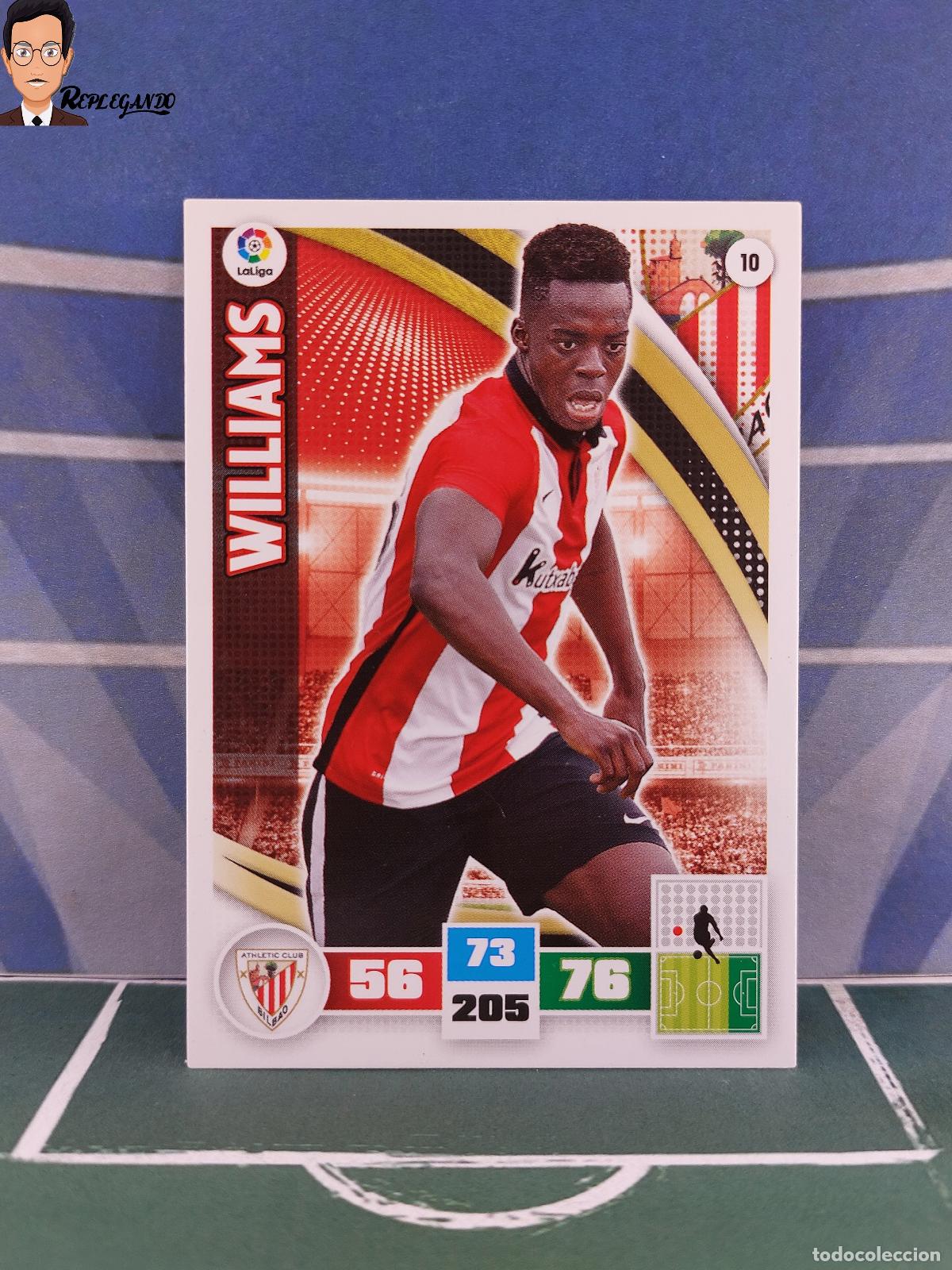 Fu&szlig;ball-Sticker: WILLIAMS N&ordm; 10 (ATHLETIC CLUB BILBAO) ADRENALYN XL 2015 2016 PANINI 15 16 CROMO FICHA TARJETA F&Uacute;TBOL