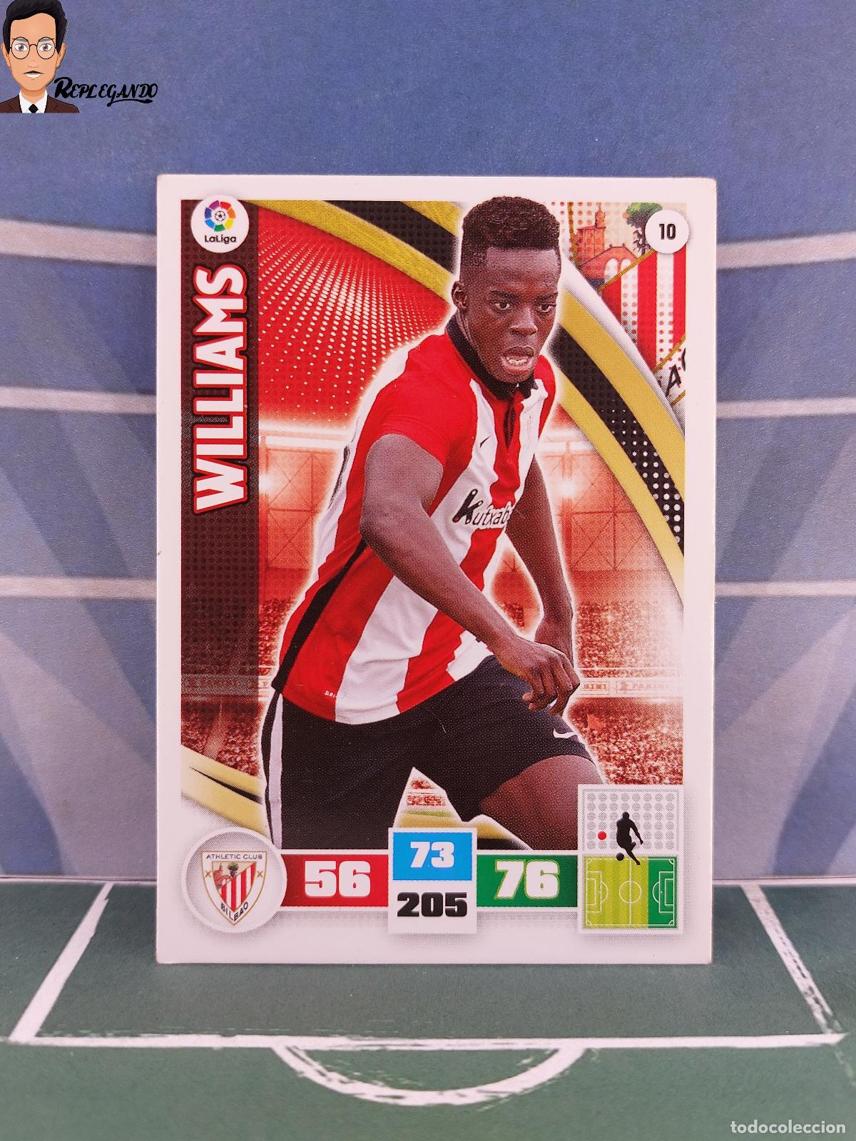 Cromos de f&uacute;tbol: WILLIAMS N&ordm; 10 (ATHLETIC CLUB BILBAO) ADRENALYN XL 2015 2016 PANINI 15 16 CROMO FICHA TARJETA F&Uacute;TBOL