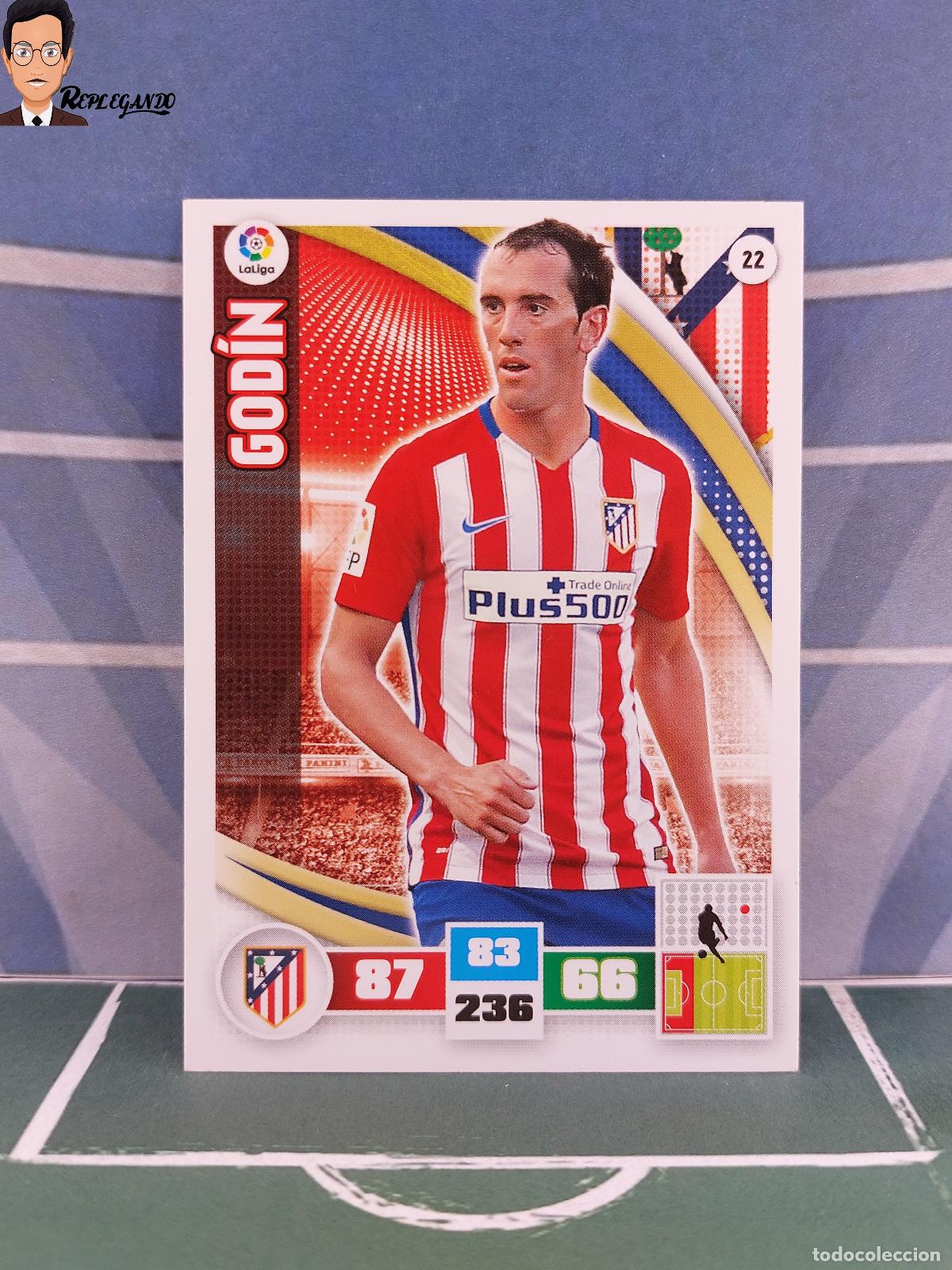 Figurine di Calcio: GODIN N&ordm; 22 (ATL&Eacute;TICO MADRID) ADRENALYN XL 2015 2016 PANINI 15 16 LFP TARJETA LIGA FICHA CARD F&Uacute;TBOL