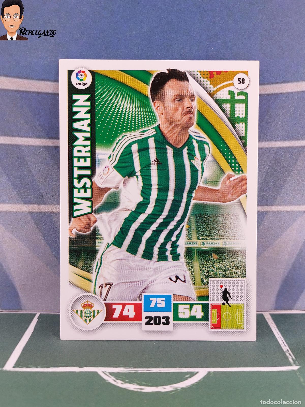 Fu&szlig;ball-Sticker: WESTERMANN N&ordm; 58 (REAL BETIS) ADRENALYN XL 2015 2016 PANINI 15 16 LFP TARJETA LIGA FICHA CARD F&Uacute;TBOL