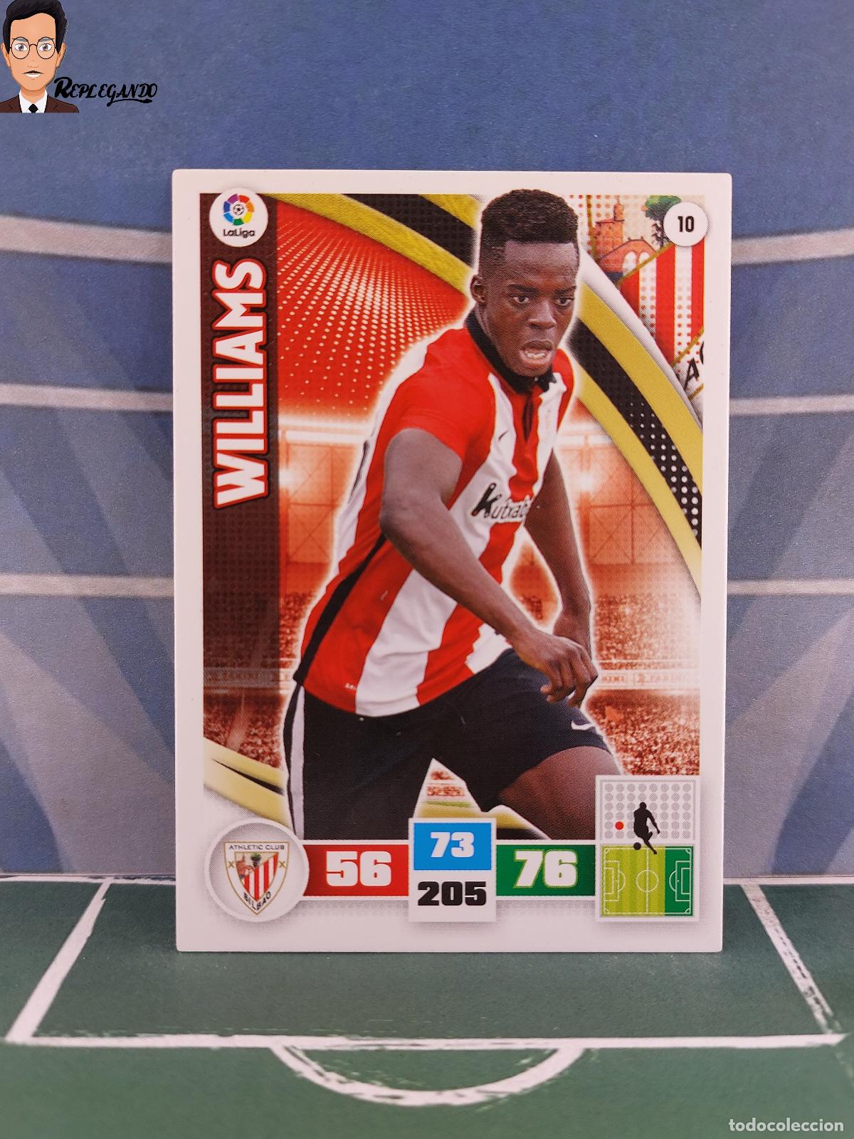 Fu&szlig;ball-Sticker: WILLIAMS N&ordm; 10 (ATHLETIC CLUB BILBAO) ADRENALYN XL 2015 2016 PANINI 15 16 CROMO FICHA TARJETA F&Uacute;TBOL