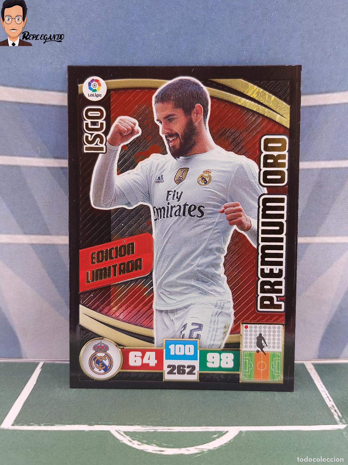 Cromos de F&uacute;tbol: ISCO / EDICI&Oacute;N LIMITADA PREMIUM ORO (REAL MADRID) ADRENALYN XL 2015 2016 PANINI 15 16 LIGA F&Uacute;TBOL