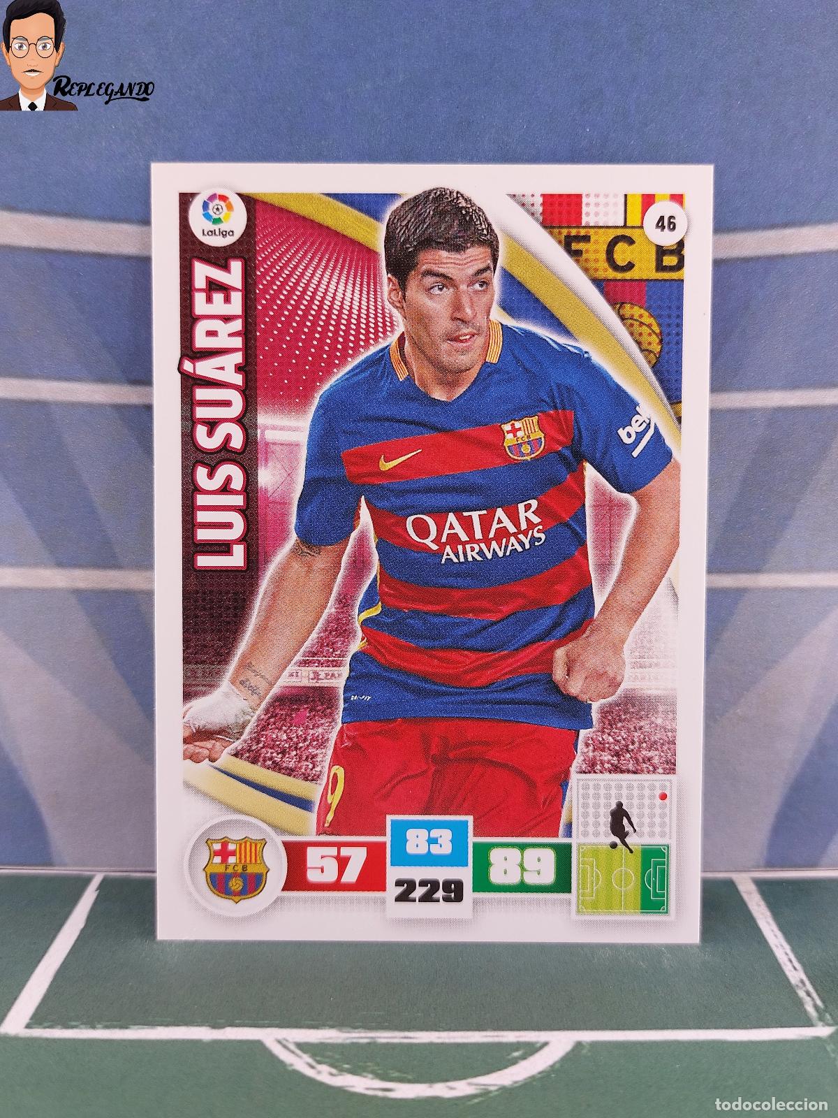 Football Stickers: LUIS SU&Aacute;REZ N&ordm; 46 (F.C. BARCELONA) ADRENALYN XL 2015 2016 PANINI 15 16 TARJETA LIGA CROMO CARD FICHA
