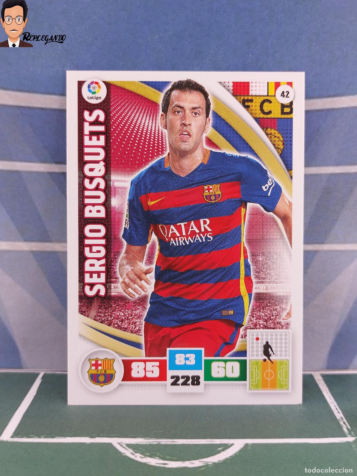 Cromos de Futebol: SERGIO BUSQUETS N&ordm; 42 (F.C. BARCELONA) ADRENALYN XL 2015 2016 PANINI 15 16 CARD FICHA TARJETA F&Uacute;TBOL