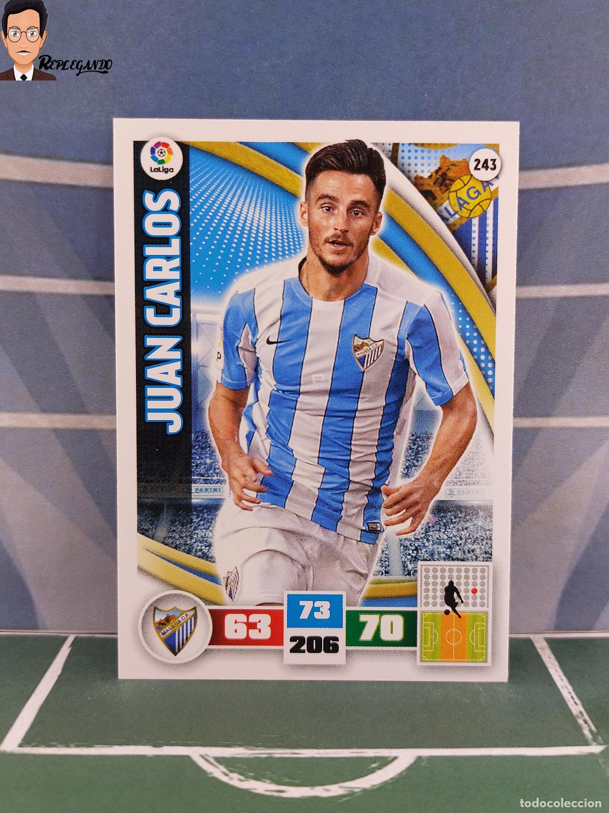 Fu&szlig;ball-Sticker: JUAN CARLOS N&ordm; 243 (M&Aacute;LAGA C.F.) ADRENALYN XL 2015 2016 PANINI 15 16 CARD CROMO FICHA TARJETA F&Uacute;TBOL