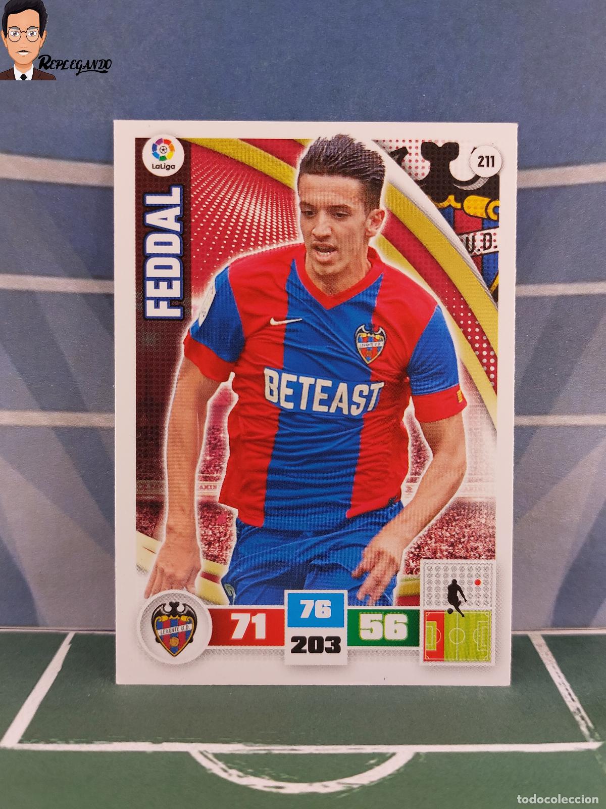 Cromos de f&uacute;tbol: FEDDAL N&ordm; 211 (LEVANTE U.D.) ADRENALYN XL 2015 2016 PANINI 15 16 TARJETA LFP CROMO FICHA CARD F&Uacute;TBOL