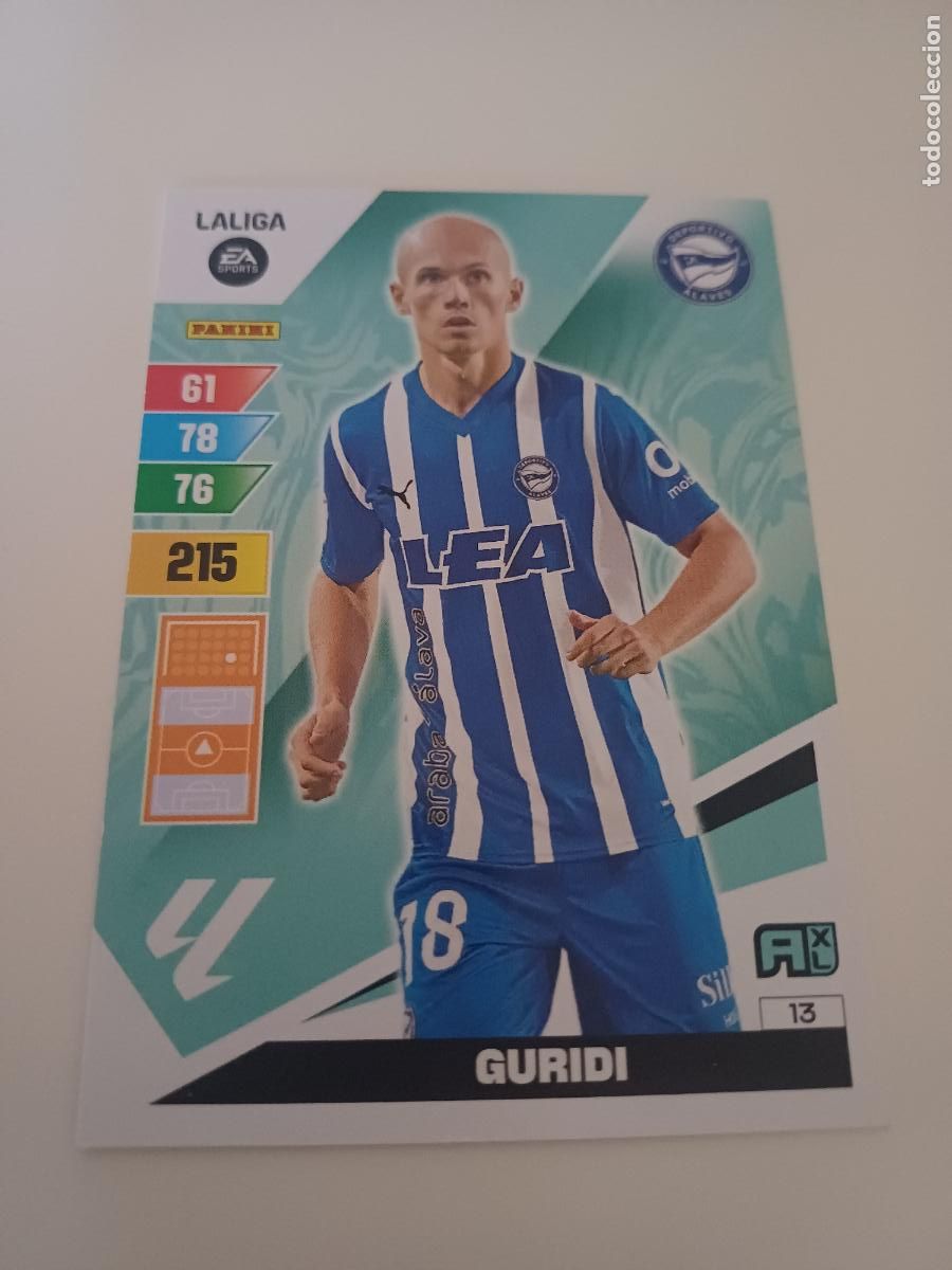 Cromos de f&uacute;tbol: 013 - Guridi - Alav&eacute;s - Foto 1