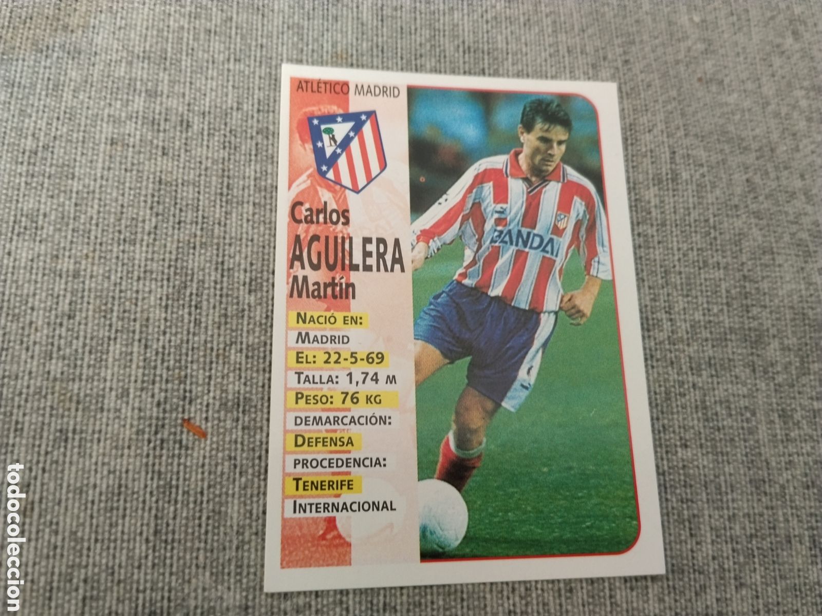 Cromos de Futebol: ED. PANINI LIGA 1998 99 ( 98-99) N&ordm; 87 CARLOS AGUILERA - AT. MADRID ( VERSI&Oacute;N CORREGIDA )