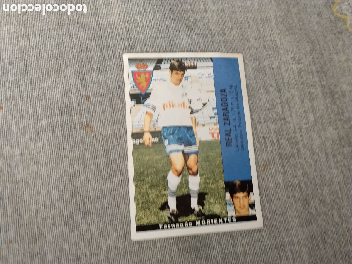 Cromos de F&uacute;tbol: ED. PANINI LIGA 1995 96 ( 95-96) ULTIMO FICHAJE - MORIENTES - REAL ZARAGOZA ( FRANJA AZUL )