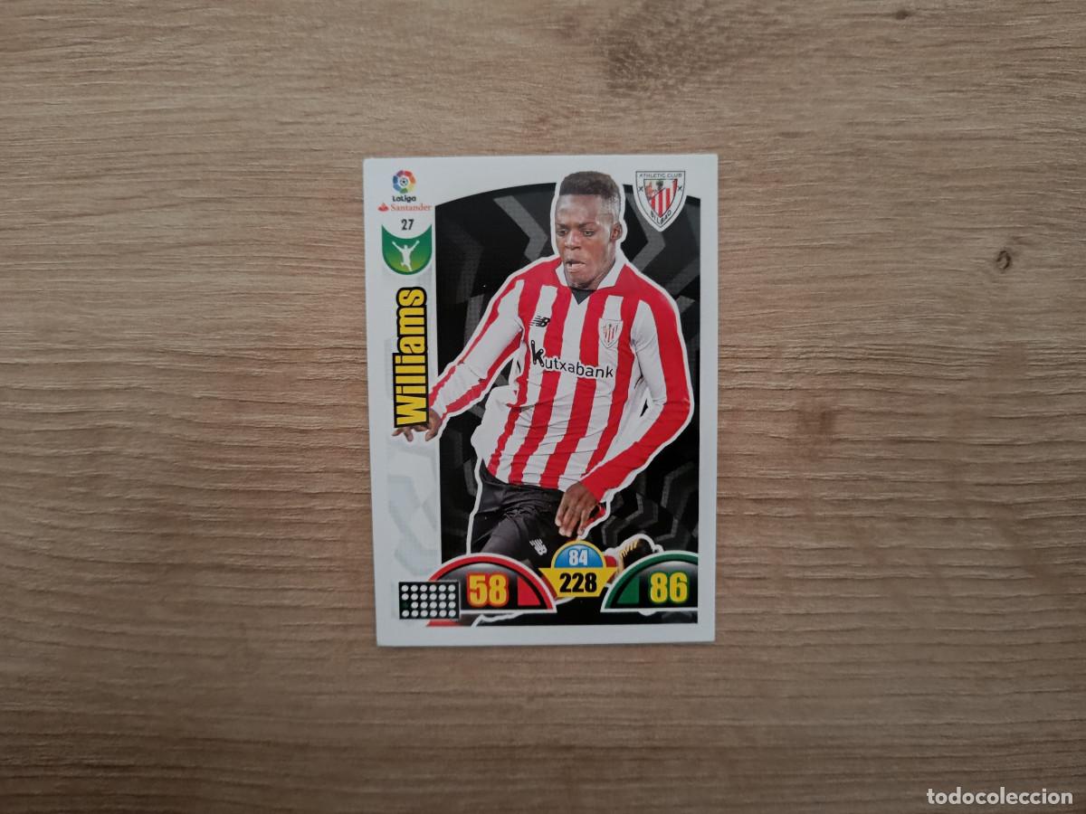 Figurine di Calcio: CROMO DE F&Uacute;TBOL PANINI ADRENALYN WILLIAMS 27 BILBAO 17 18 2017 2018