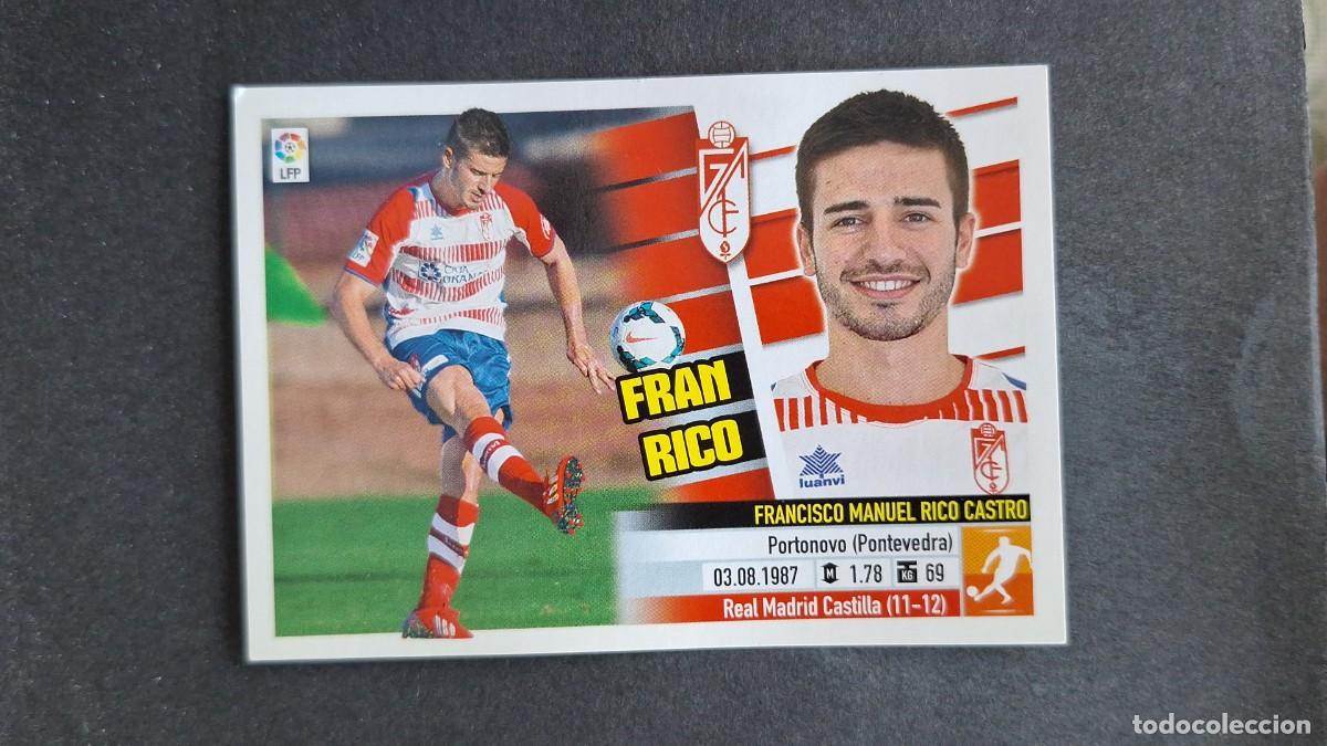 Cromos de F&uacute;tbol: L3 FRAN RICO GRANADA C. F. COLOCA LIGA ESTE 2013 2014 13 14 NUNCA PEGADO SIN PEGAR