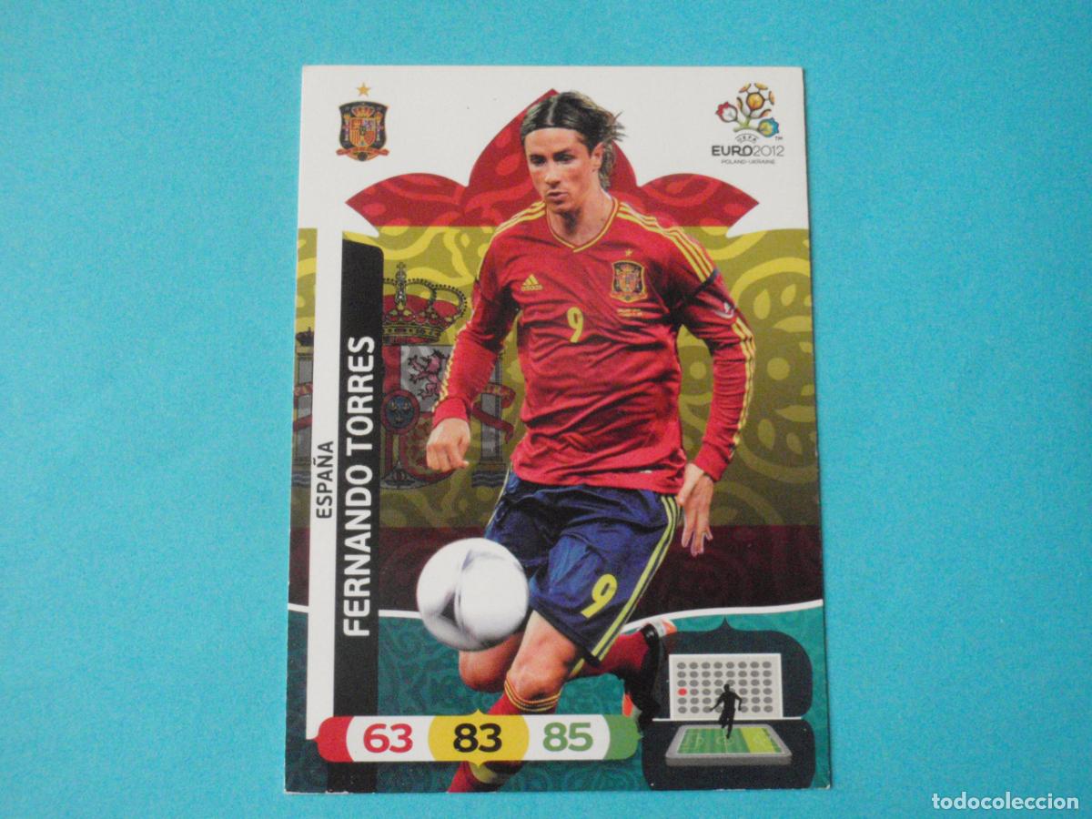 Figurine di Calcio: Cromo FERNANDO TORRES Espa&ntilde;a. UEFA EURO 2012. Official Trading Card Game ADRENALYN XL PANINI